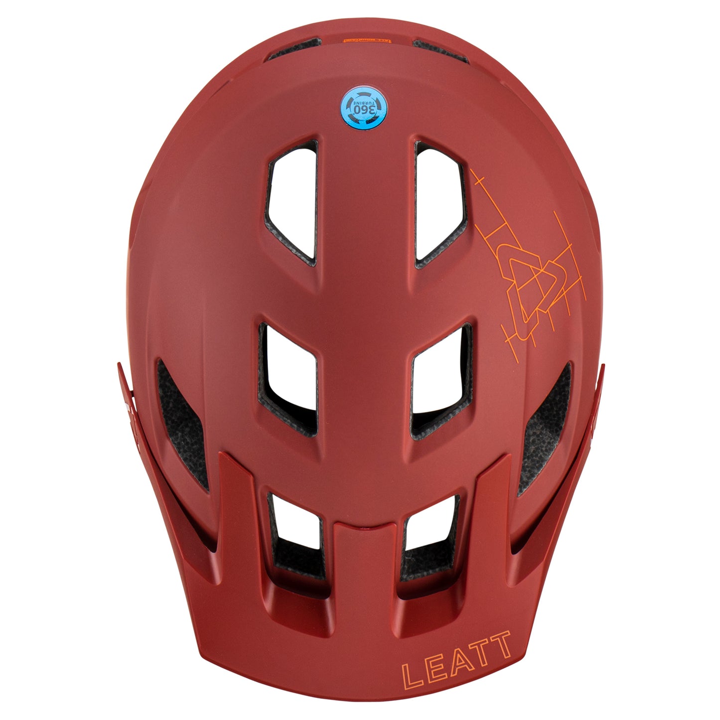 Leatt MTB All Mountain 1.0 Helmet - L - Lava - Image 3