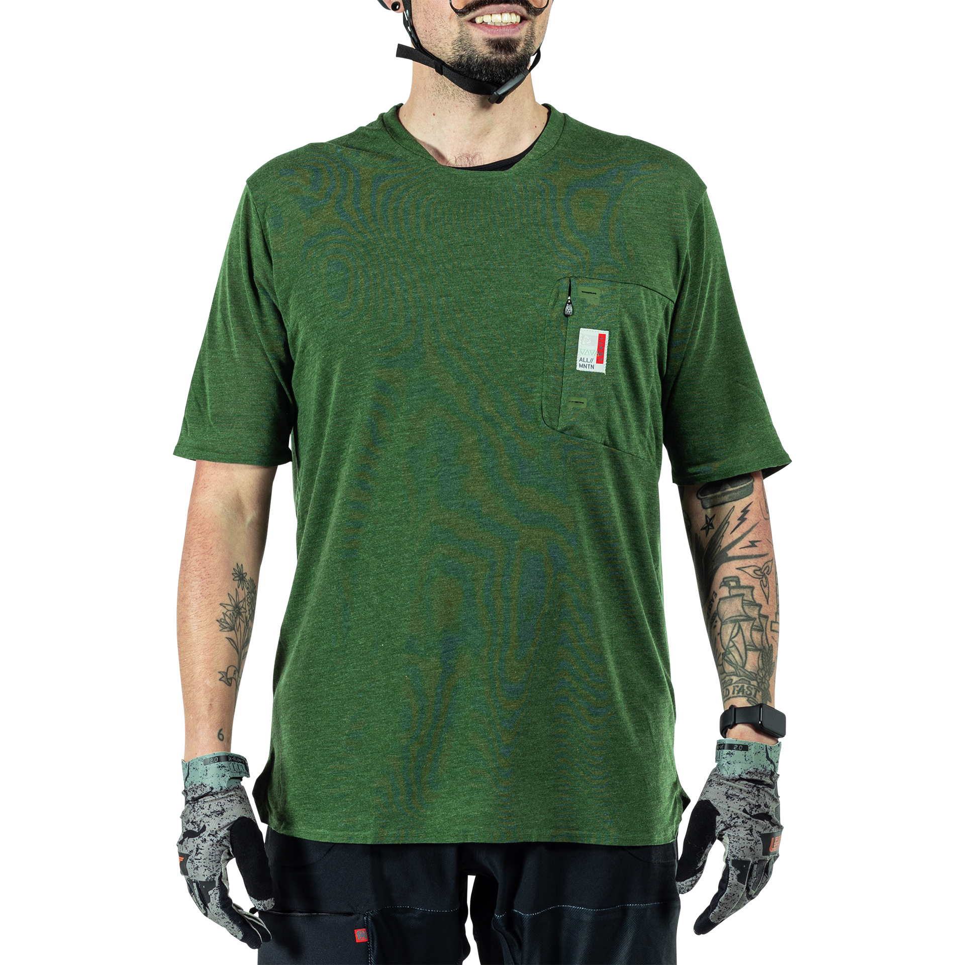 Leatt MTB All Mountain 2.0 Short Sleeve Jersey - XL - Spinach - Image 3