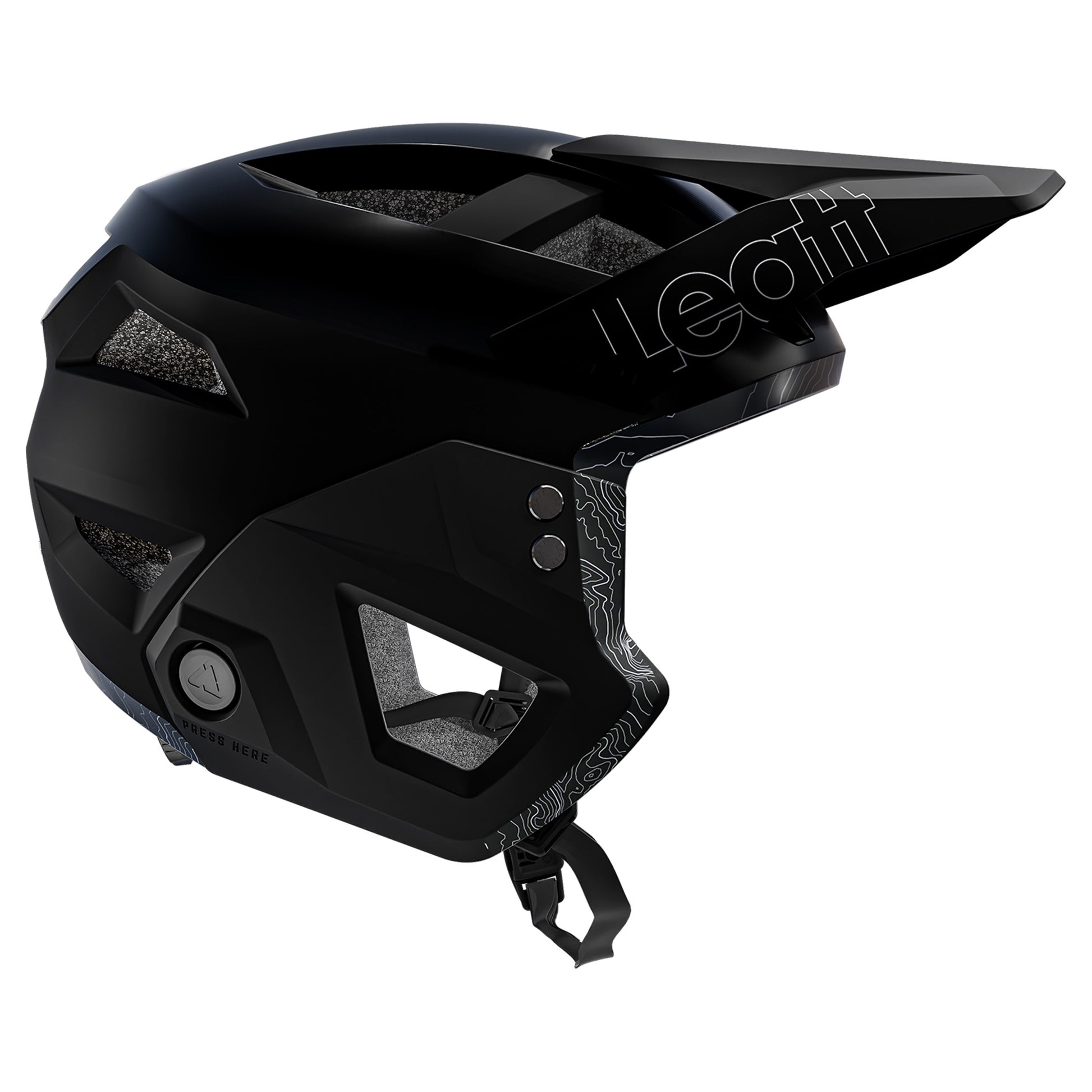 Leatt MTB Enduro 2.0 Helmet - S - Stealth Black/Grey - Image 6