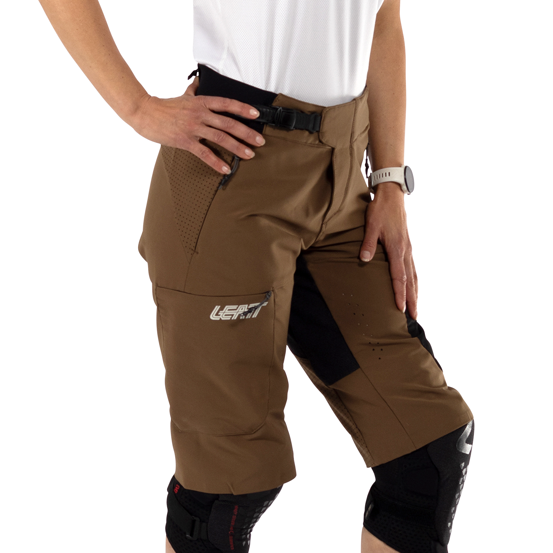 Leatt MTB Enduro 3.0 Women's Shorts - Women's 2XL - Loam - Image 5