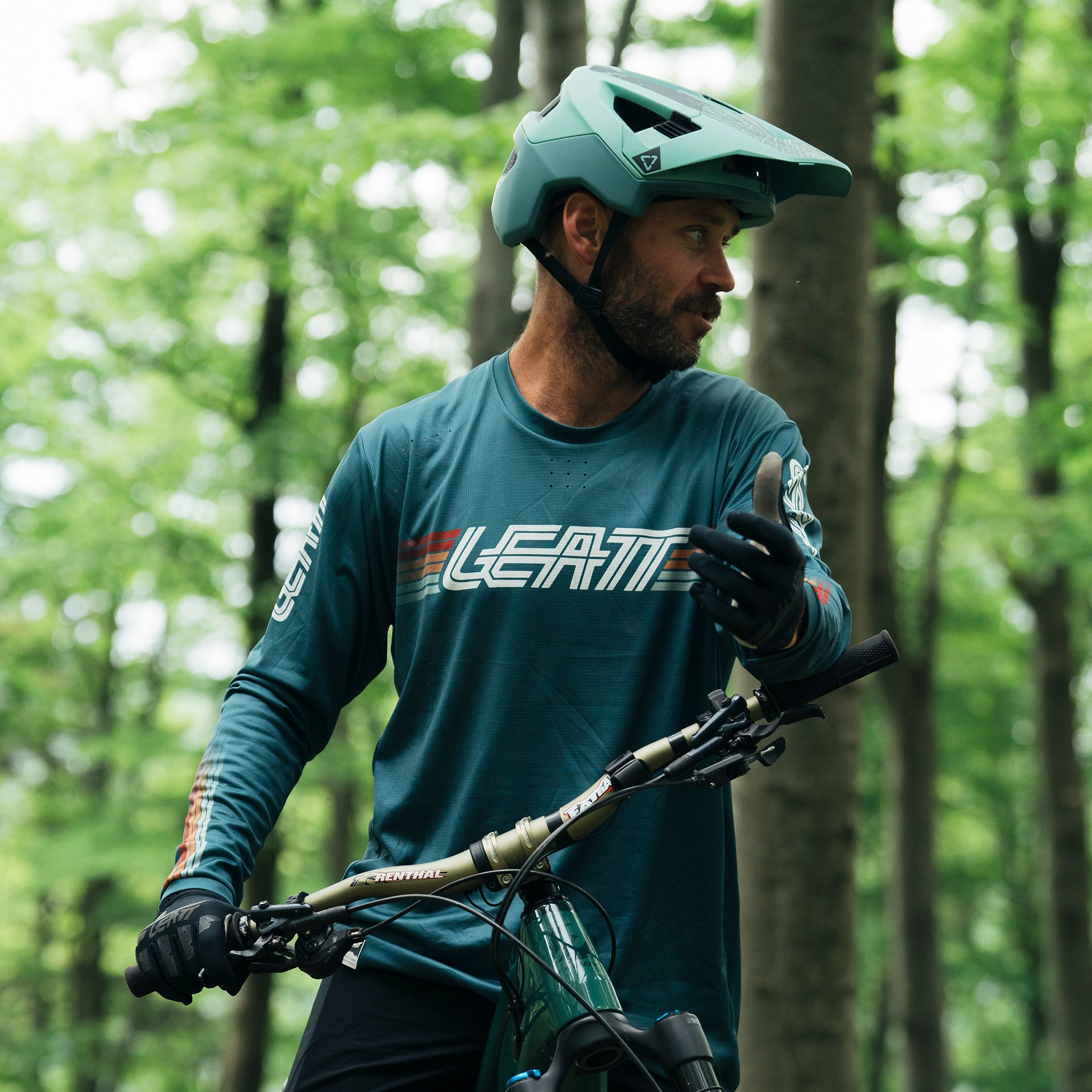 Leatt MTB Enduro 4.0 Long Sleeve Jersey - 2XL - Teal - Image 9