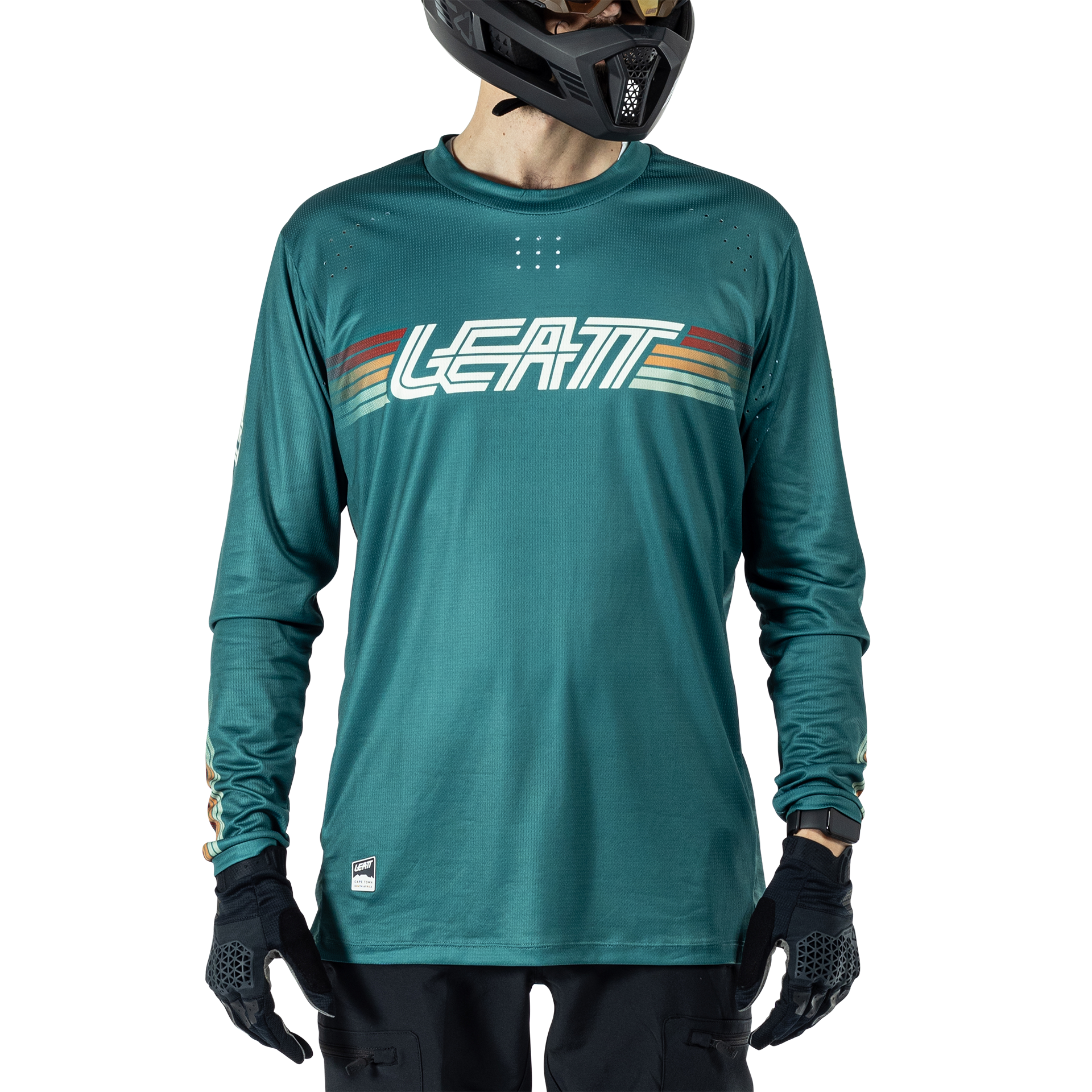 Leatt MTB Enduro 4.0 Long Sleeve Jersey - M - Teal - Image 3
