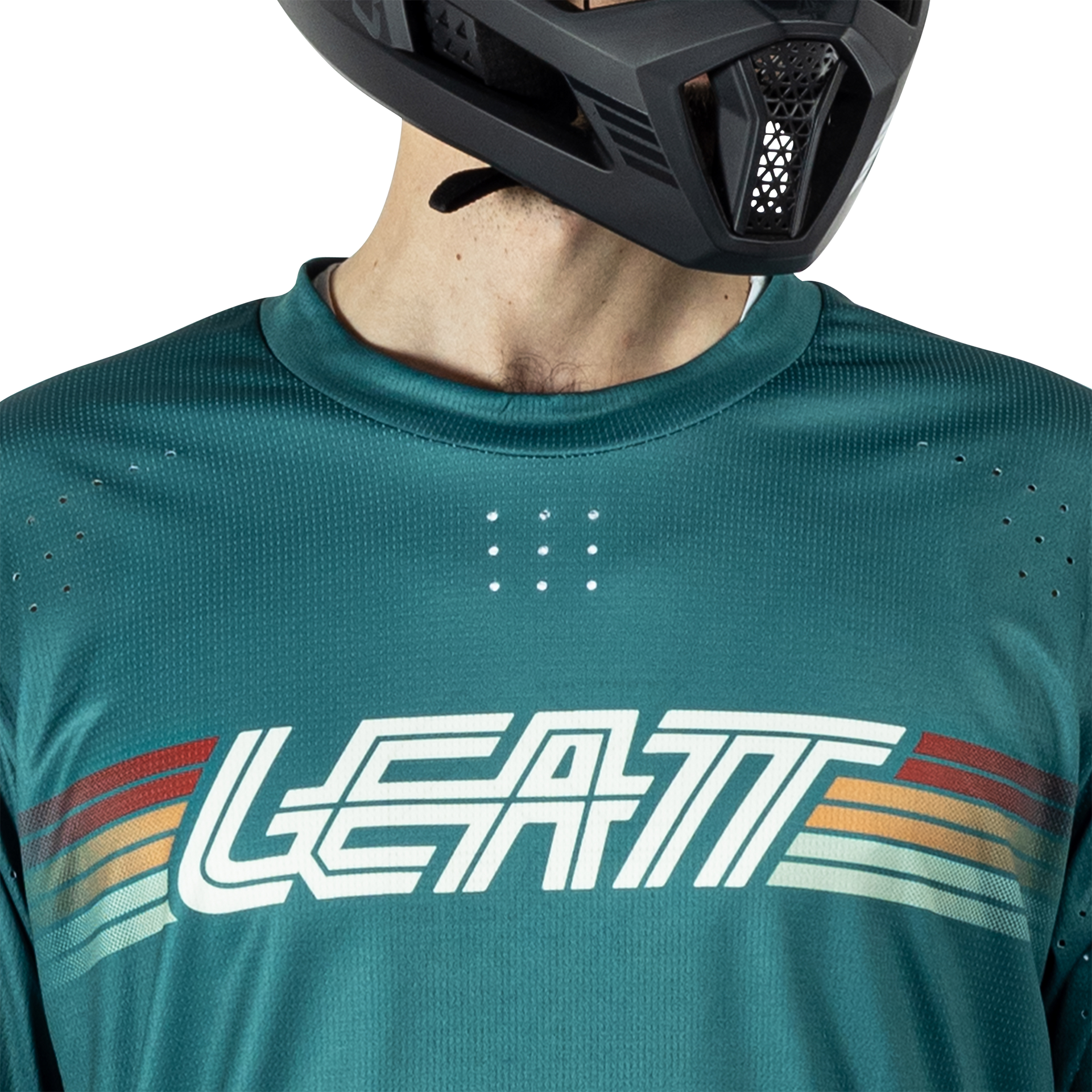 Leatt MTB Enduro 4.0 Long Sleeve Jersey - M - Teal - Image 6