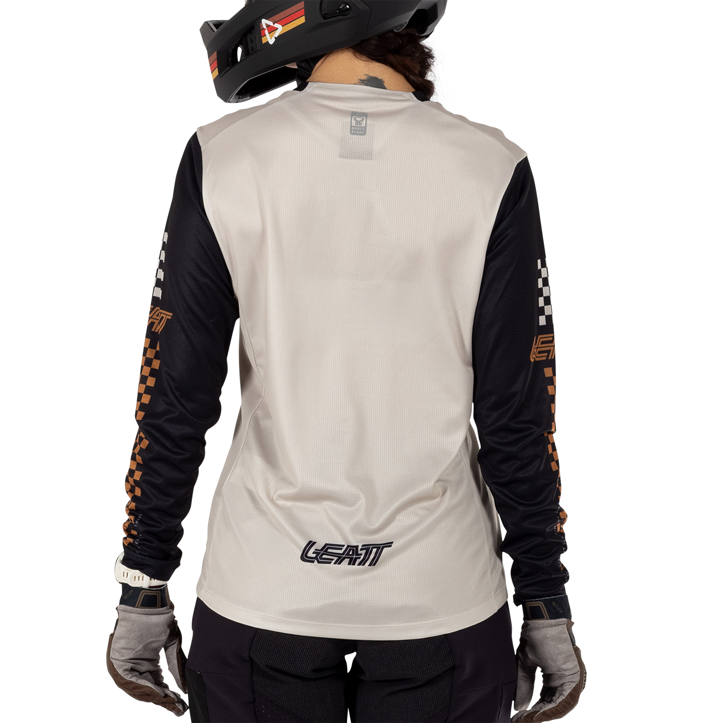 Leatt MTB Enduro 4.0 Women's Long Sleeve Jersey - Women's L - Cream - Image 4