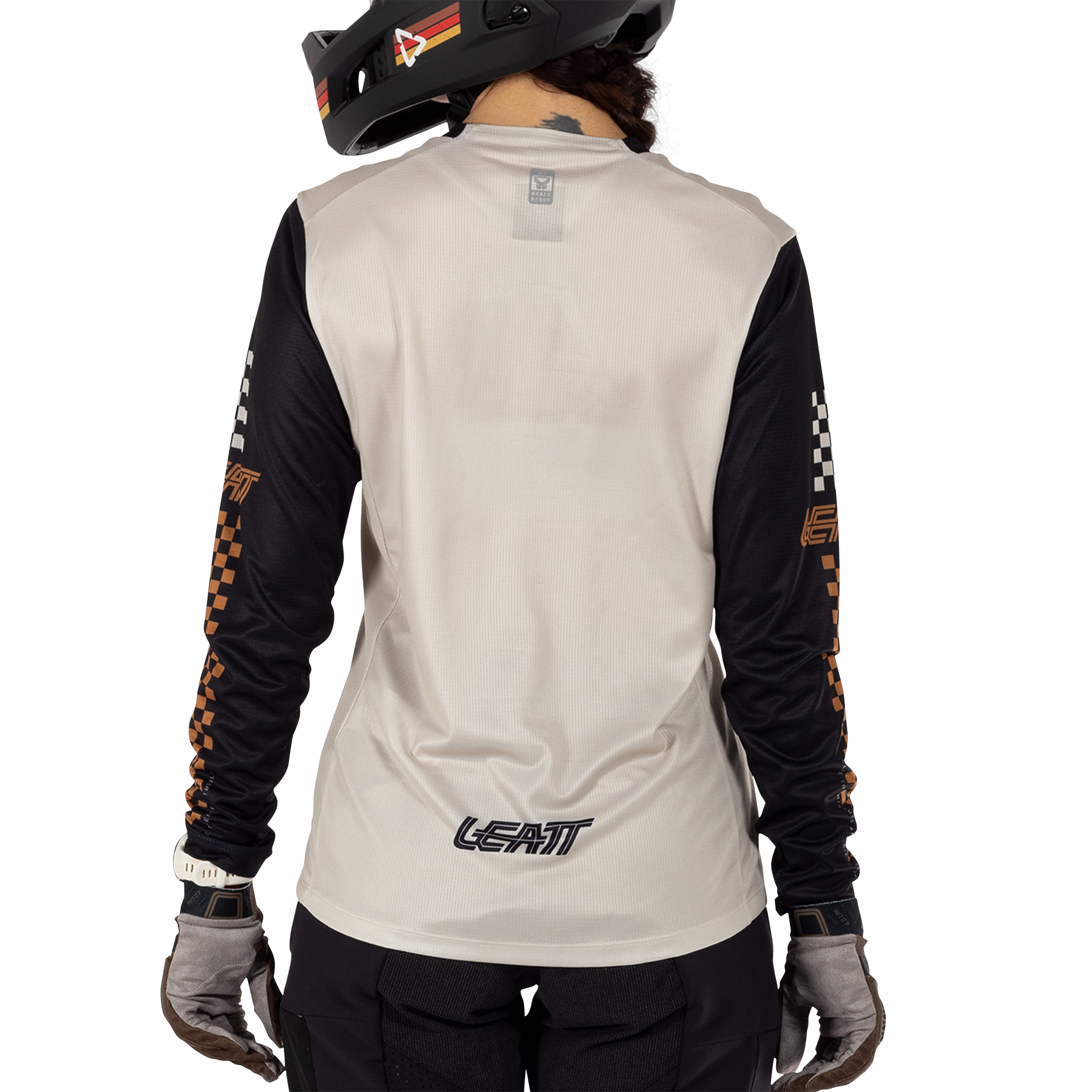Leatt MTB Enduro 4.0 Women's Long Sleeve Jersey - Women's L - Cream - Image 4