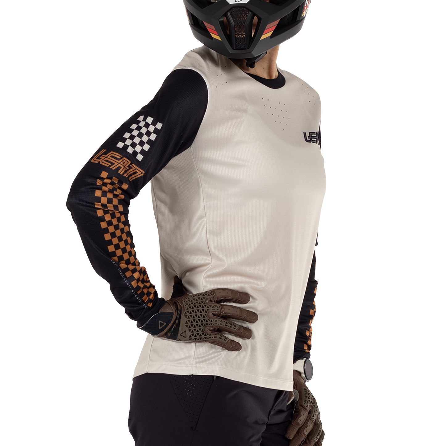Leatt MTB Enduro 4.0 Women's Long Sleeve Jersey - Women's L - Cream - Image 5