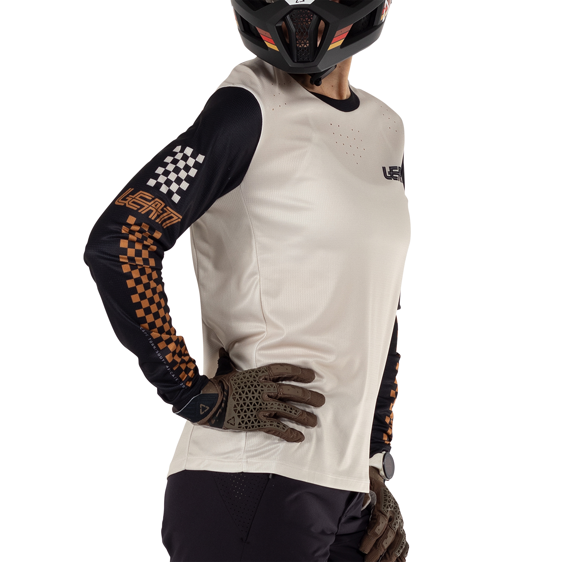 Leatt MTB Enduro 4.0 Women's Long Sleeve Jersey - Women's L - Cream - Image 5