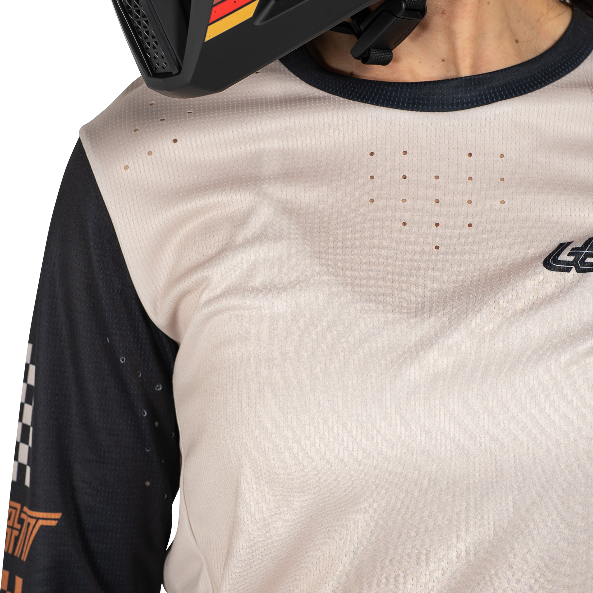 Leatt MTB Enduro 4.0 Women's Long Sleeve Jersey - Women's L - Cream - Image 7