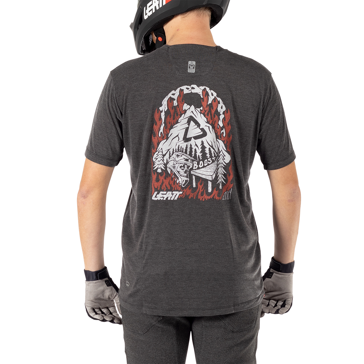 Leatt MTB Gravity 1.0 Short Sleeve Jersey - 2XL - Black - Image 4