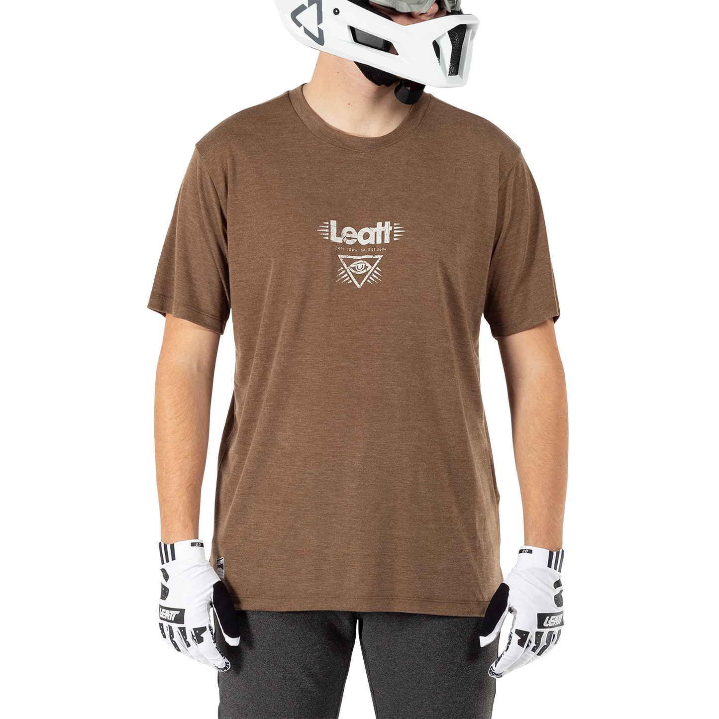 Leatt MTB Gravity 1.0 Short Sleeve Jersey - M - Loam - Image 3