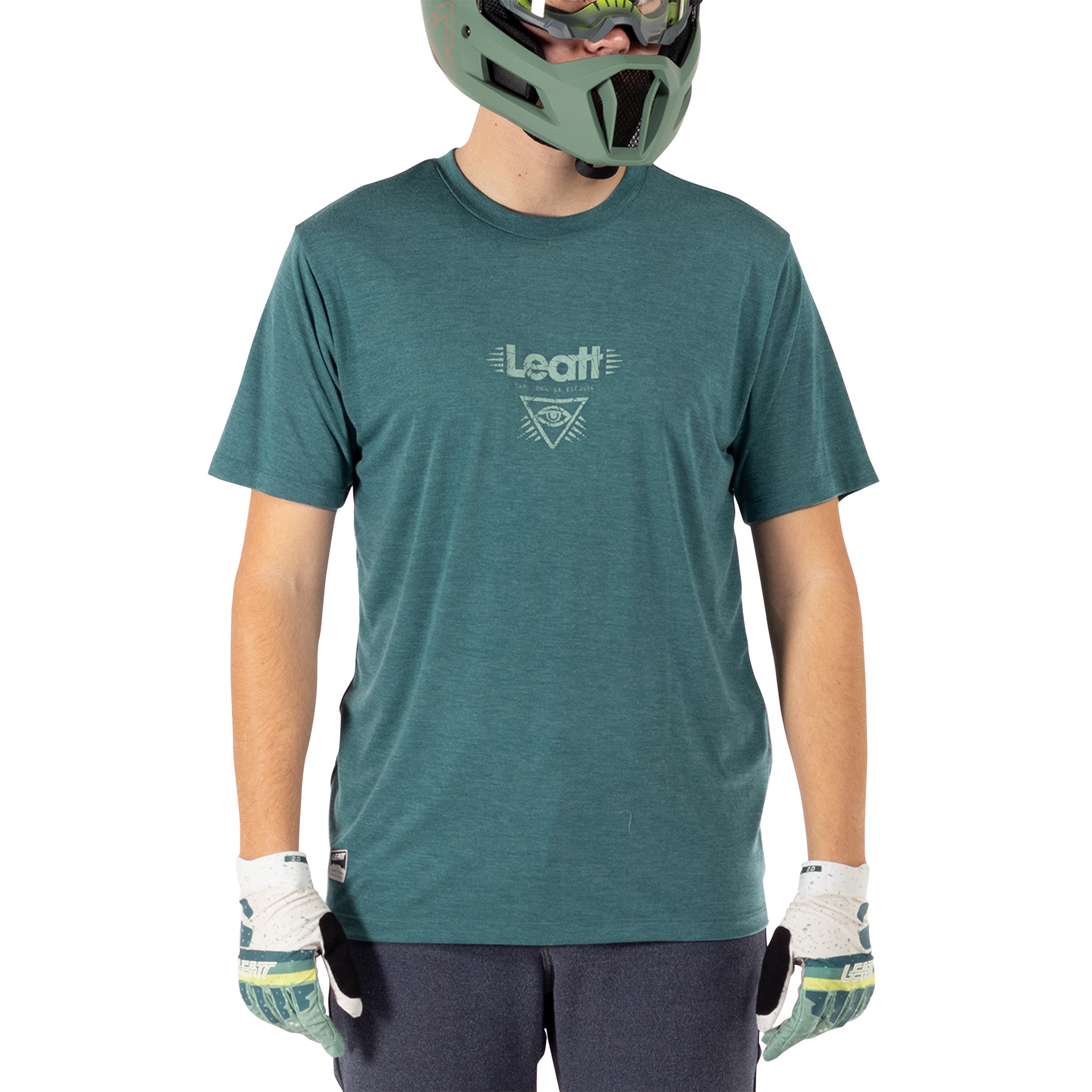 Leatt MTB Gravity 1.0 Short Sleeve Jersey - M - Teal - Image 3