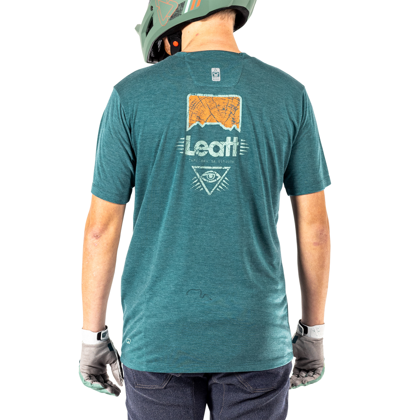 Leatt MTB Gravity 1.0 Short Sleeve Jersey - M - Teal - Image 4
