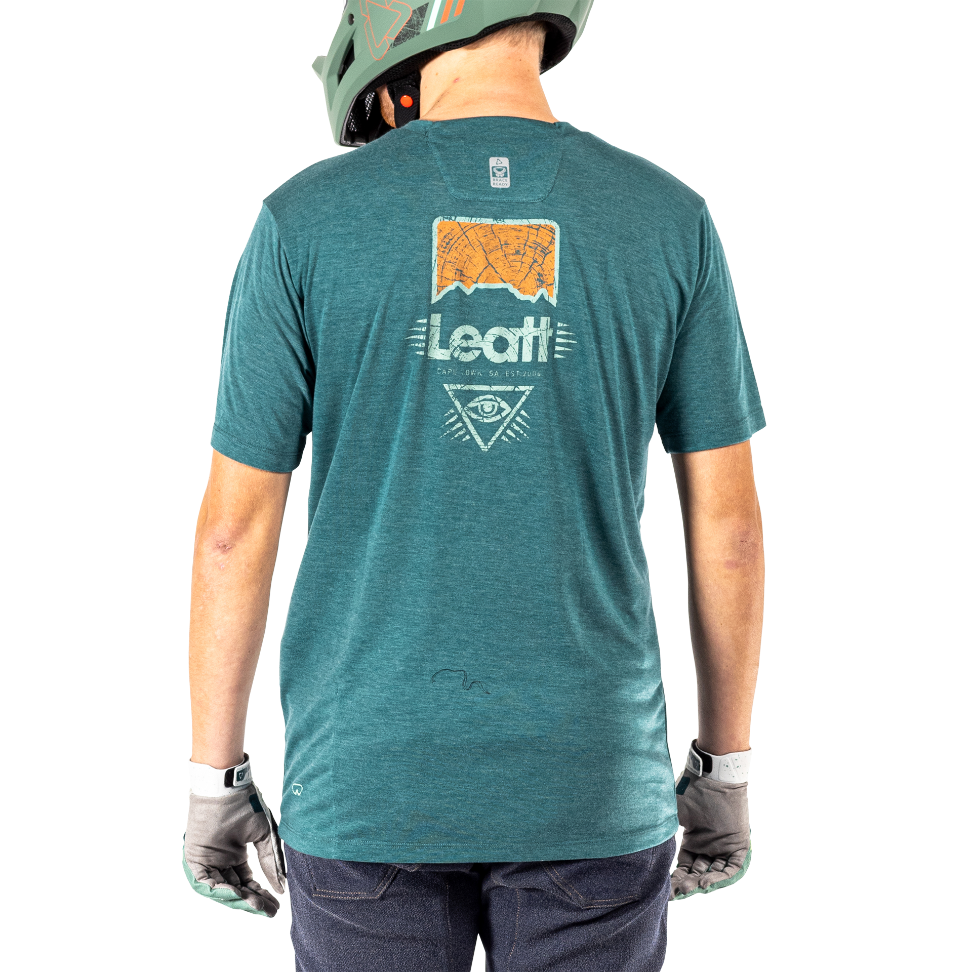Leatt MTB Gravity 1.0 Short Sleeve Jersey - M - Teal - Image 4