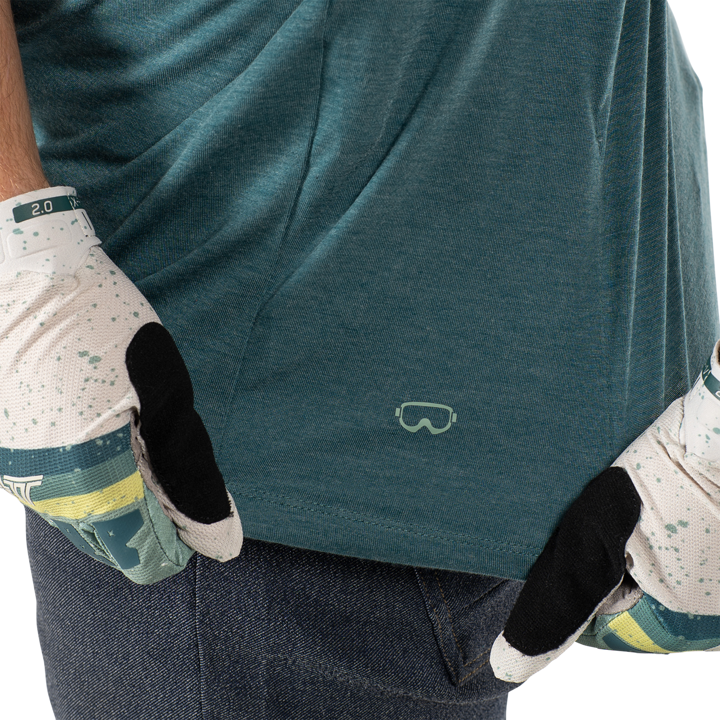 Leatt MTB Gravity 1.0 Short Sleeve Jersey - M - Teal - Image 7