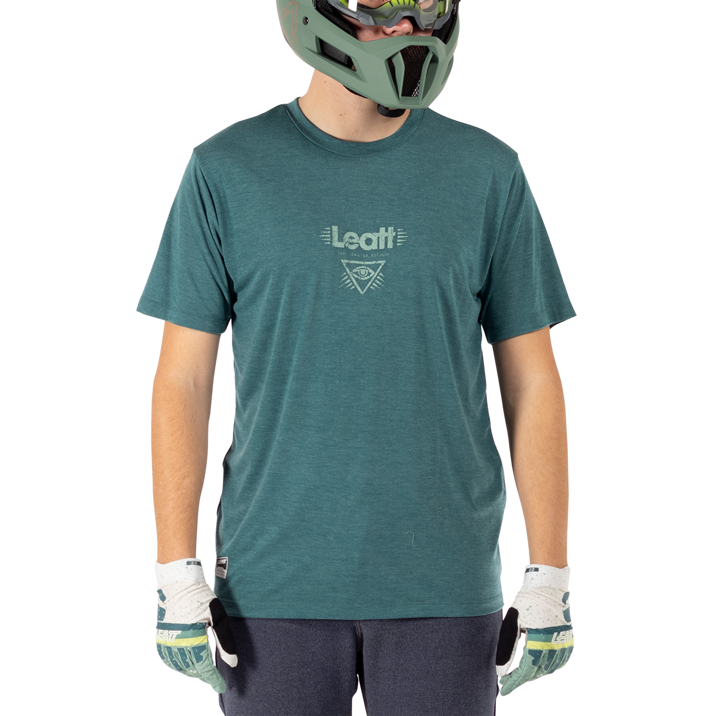 Leatt MTB Gravity 1.0 Short Sleeve Jersey - S - Teal - Image 3