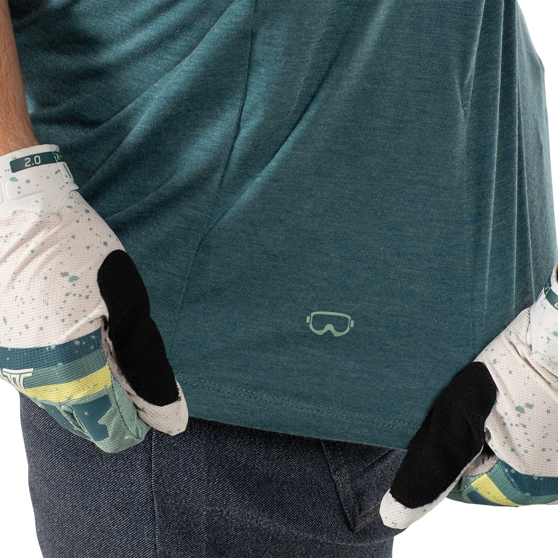 Leatt MTB Gravity 1.0 Short Sleeve Jersey - S - Teal - Image 7