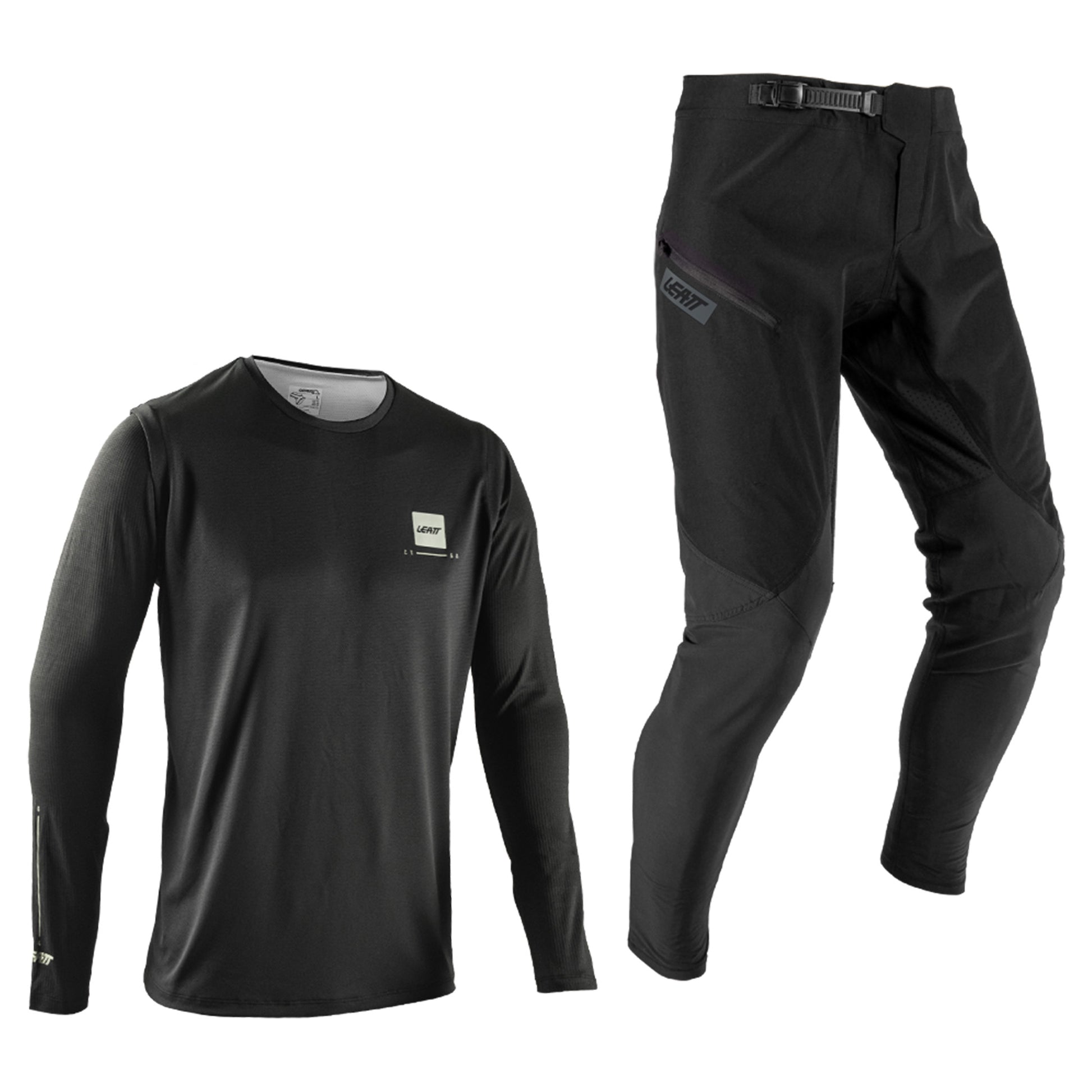 Leatt MTB Gravity 1.0 Youth Ride Kit - M - Black - Image 1