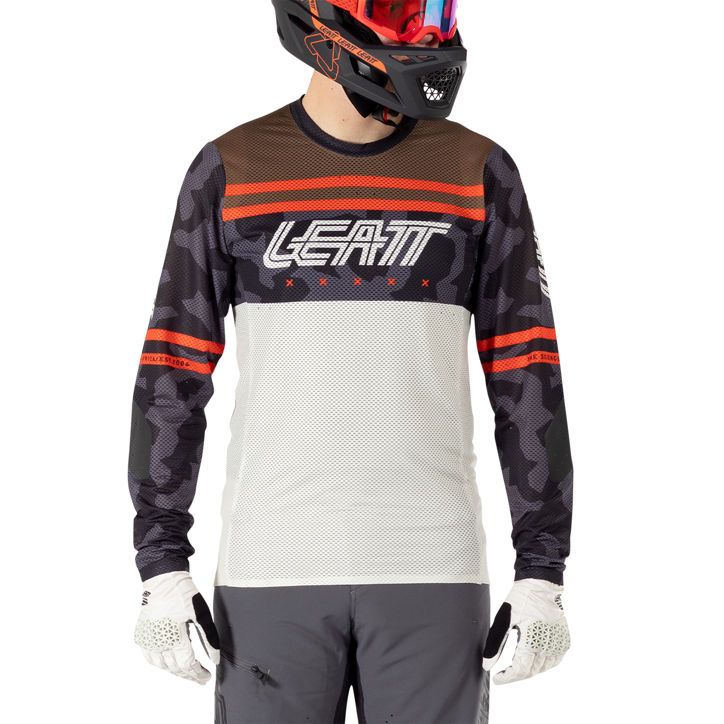 Leatt MTB Gravity 4.0 Long Sleeve Jersey - 2XL - Cream - Image 3
