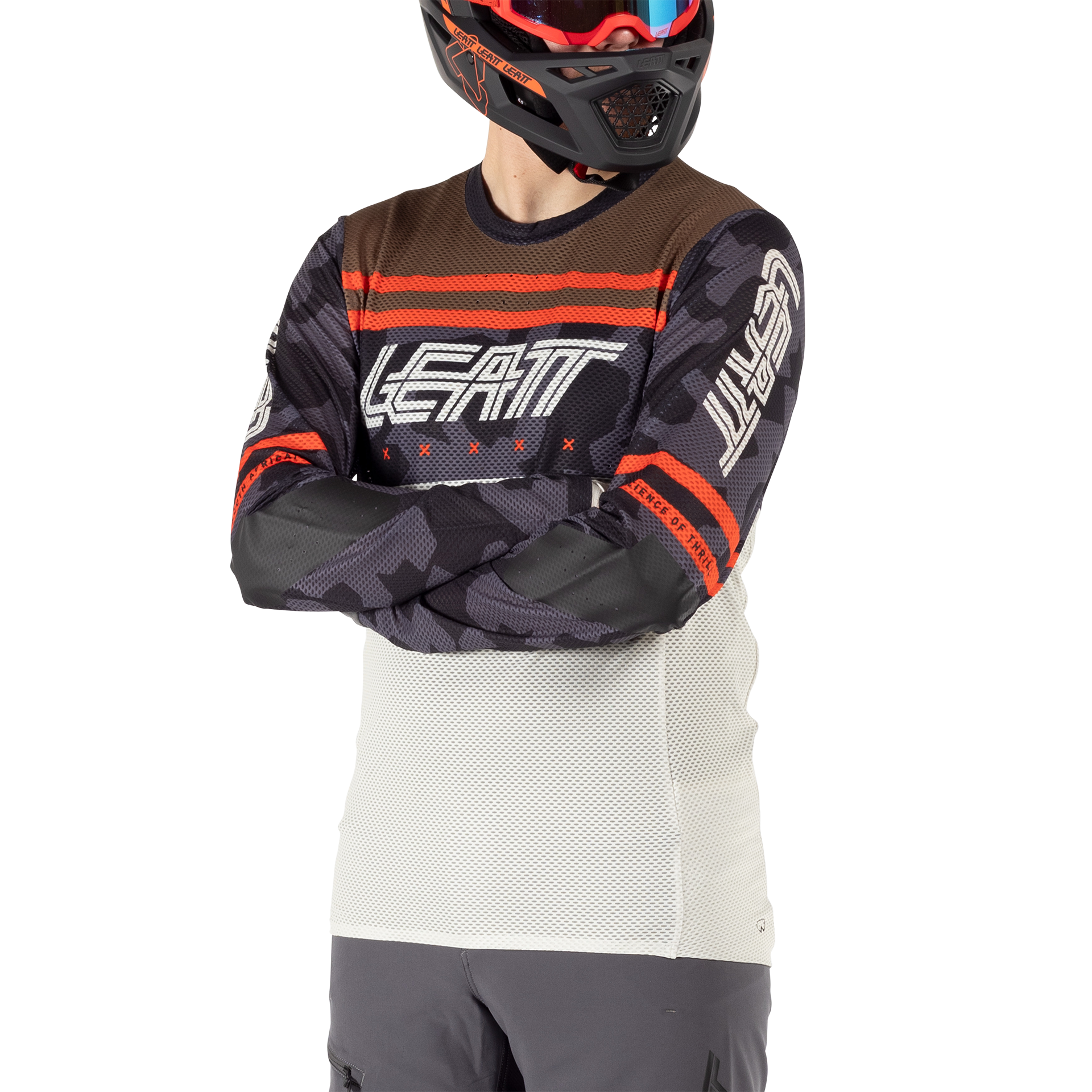 Leatt MTB Gravity 4.0 Long Sleeve Jersey - 2XL - Cream - Image 5