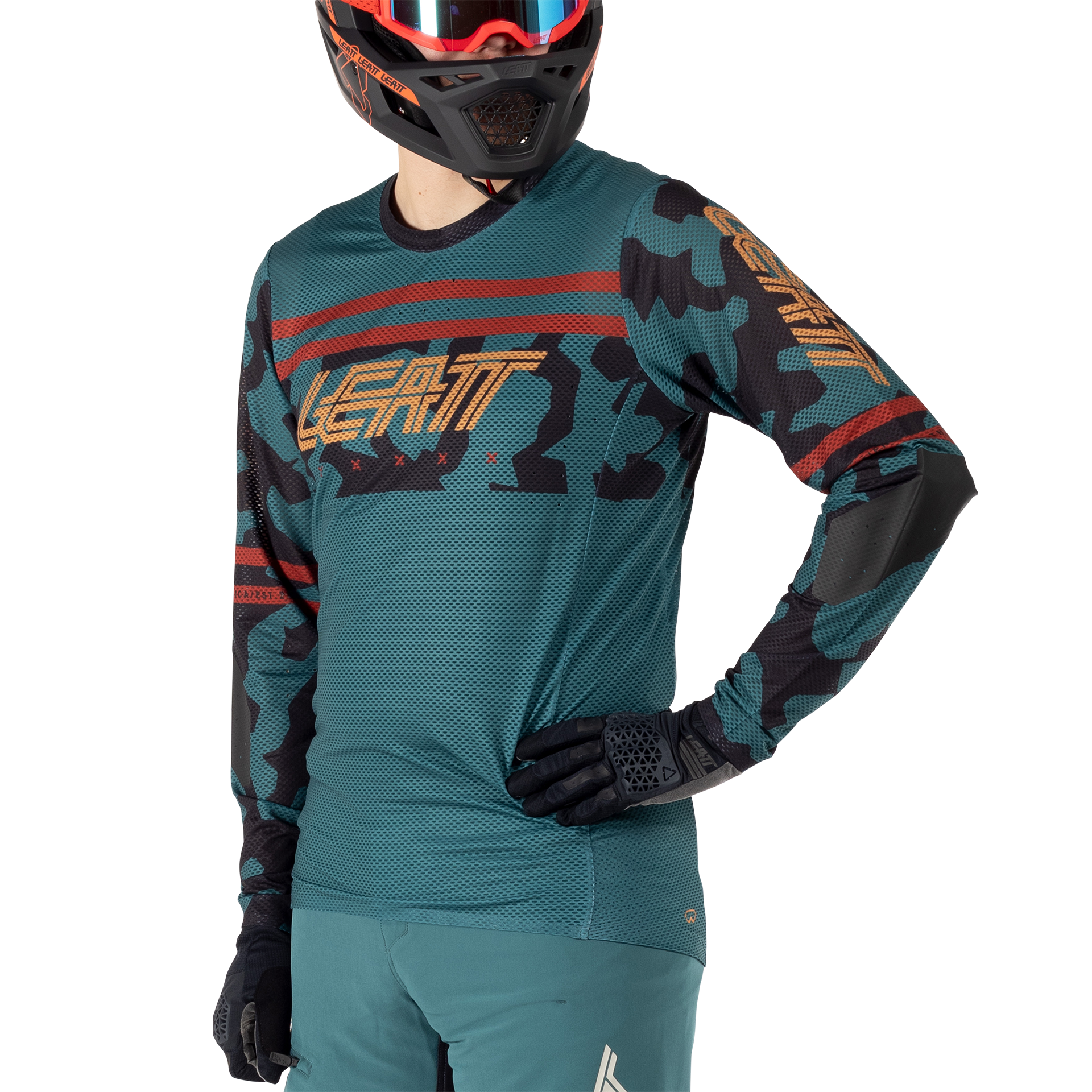 Leatt MTB Gravity 4.0 Long Sleeve Jersey - L - Teal - Image 5