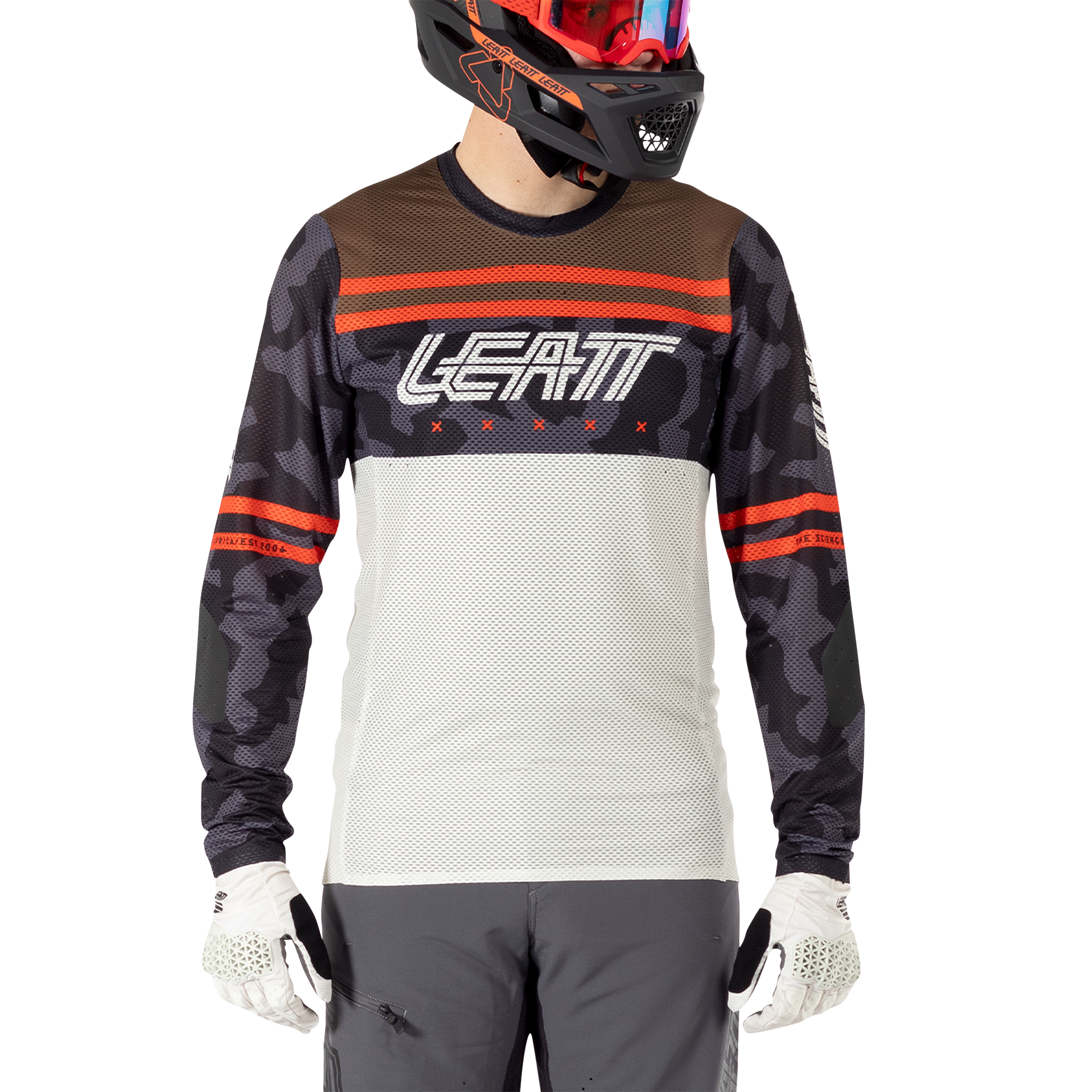Leatt MTB Gravity 4.0 Long Sleeve Jersey - M - Cream - Image 3