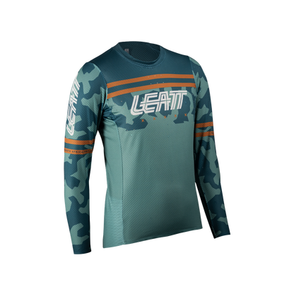 Leatt MTB Gravity 4.0 Women's Long Sleeve Jersey - Women's S - Lagoon - Image 1