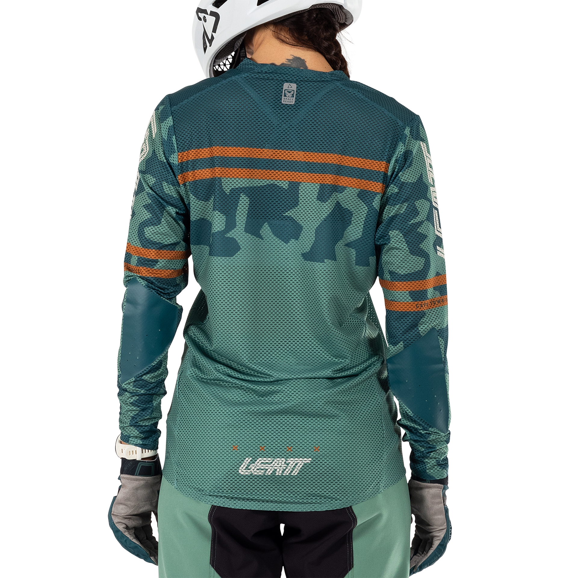 Leatt MTB Gravity 4.0 Women's Long Sleeve Jersey - Women's S - Lagoon - Image 4