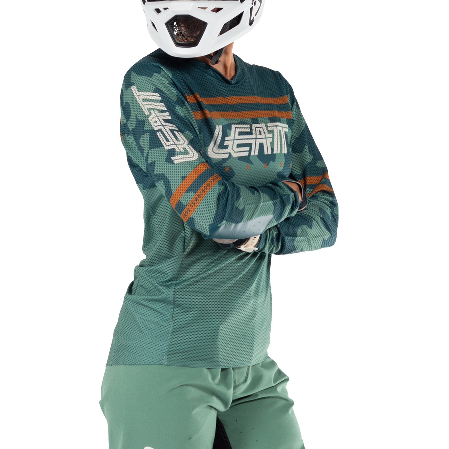 Leatt MTB Gravity 4.0 Women's Long Sleeve Jersey - Women's S - Lagoon - Image 5