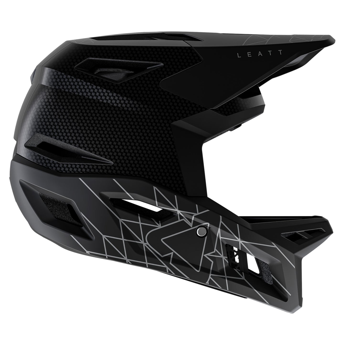 Leatt MTB Gravity 6.0 Carbon Helmet - M - Stealth Black/Grey - Image 1