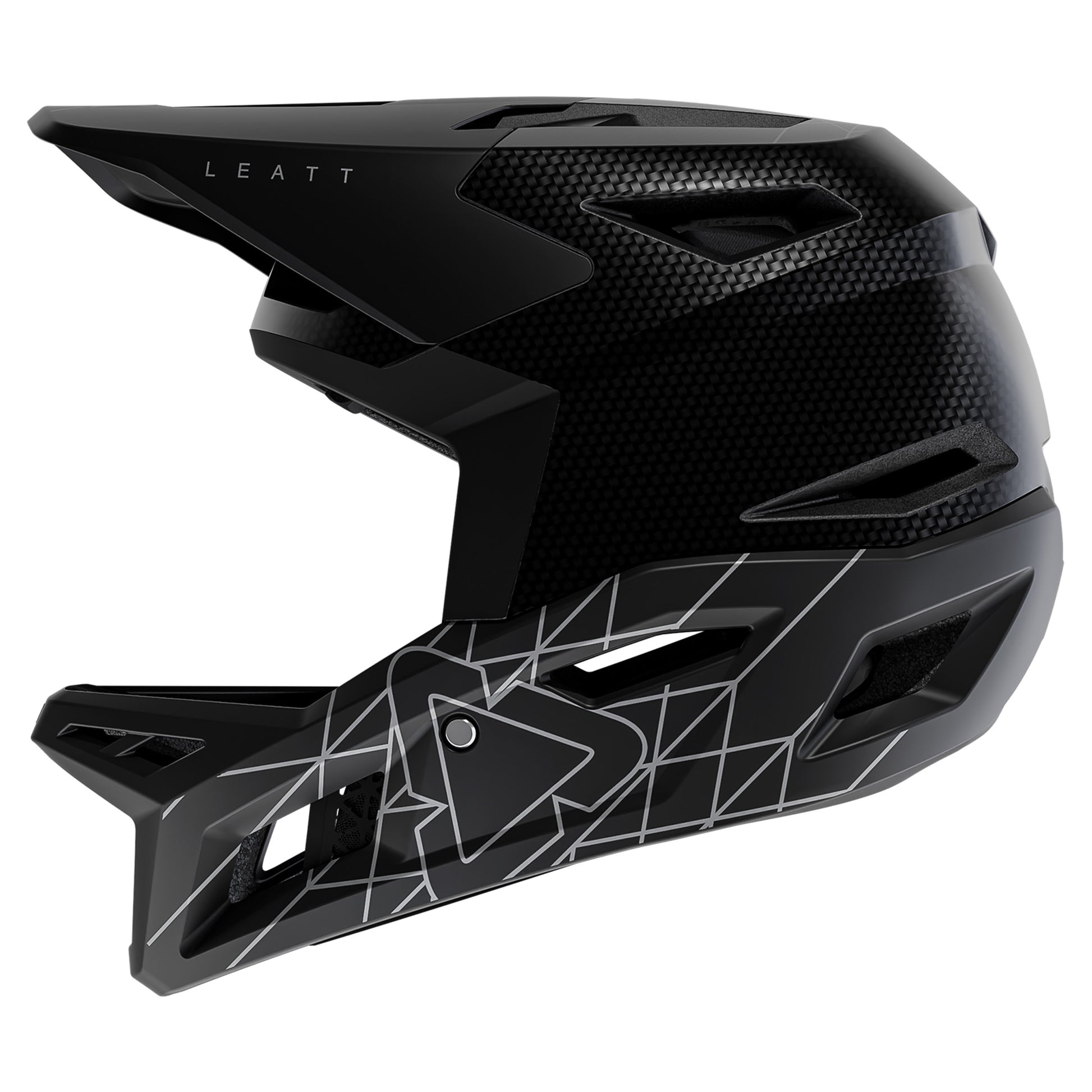 Leatt MTB Gravity 6.0 Carbon Helmet - M - Stealth Black/Grey - Image 2