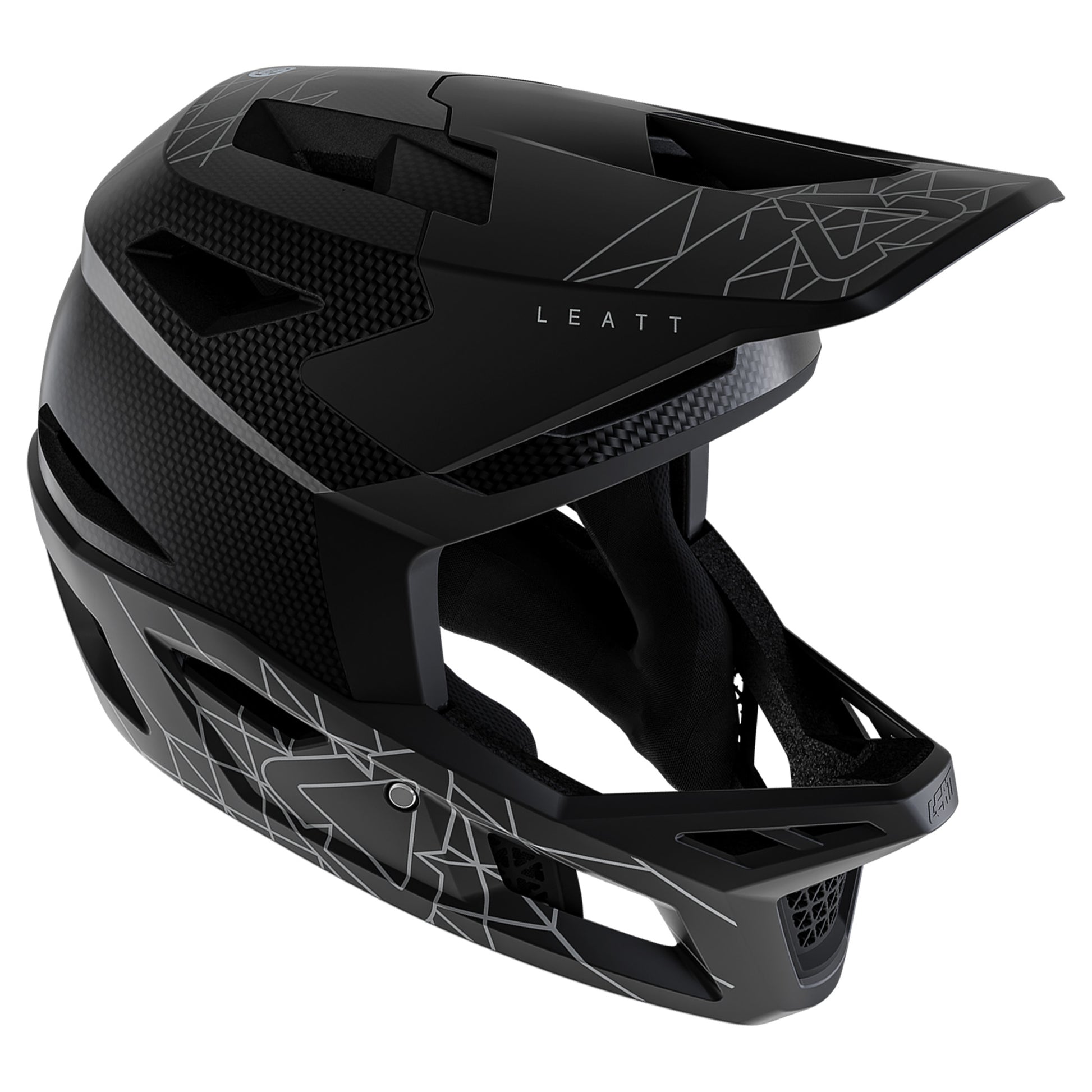 Leatt MTB Gravity 6.0 Carbon Helmet - M - Stealth Black/Grey - Image 3