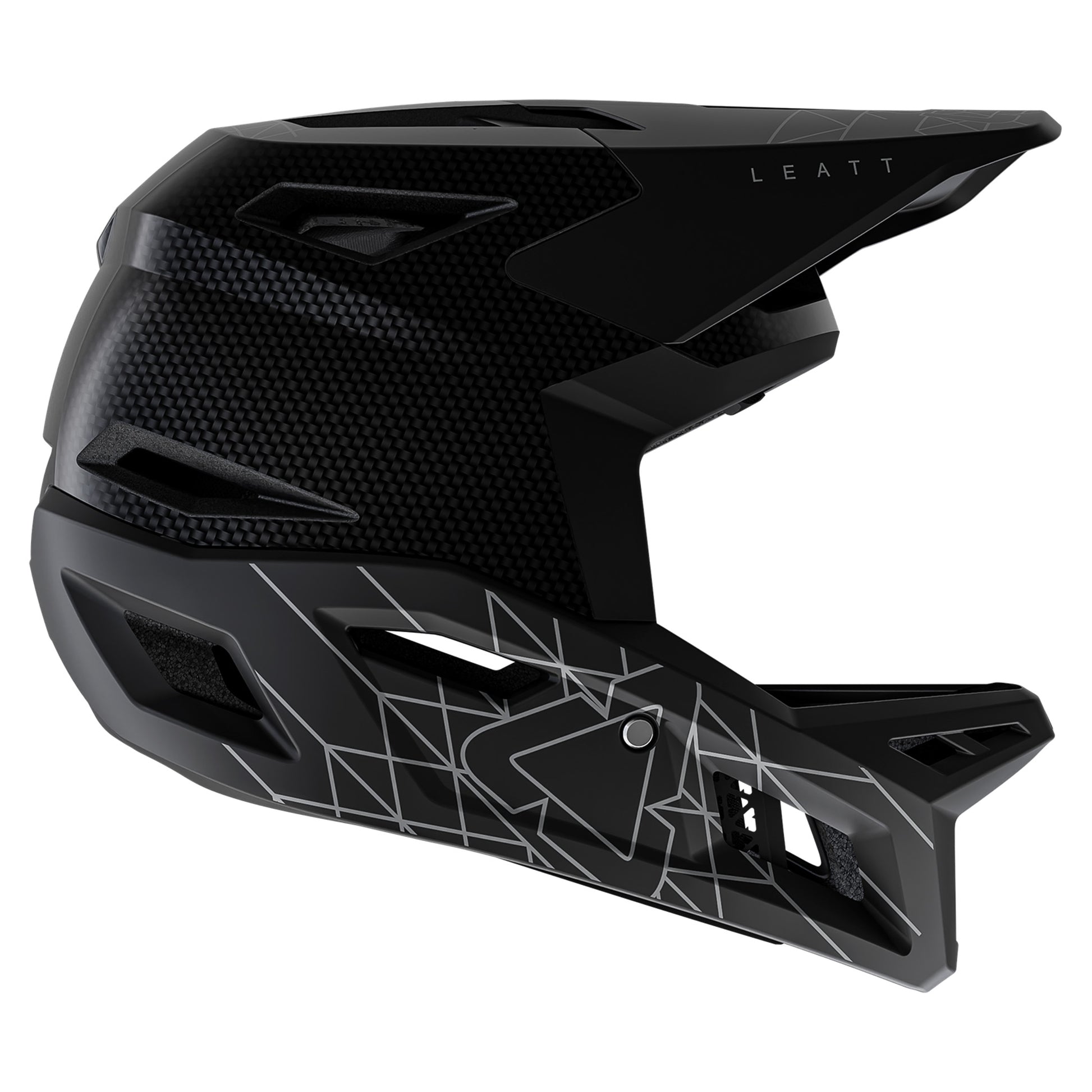 Leatt MTB Gravity 6.0 Carbon Helmet - S - Stealth Black/Grey - Image 1