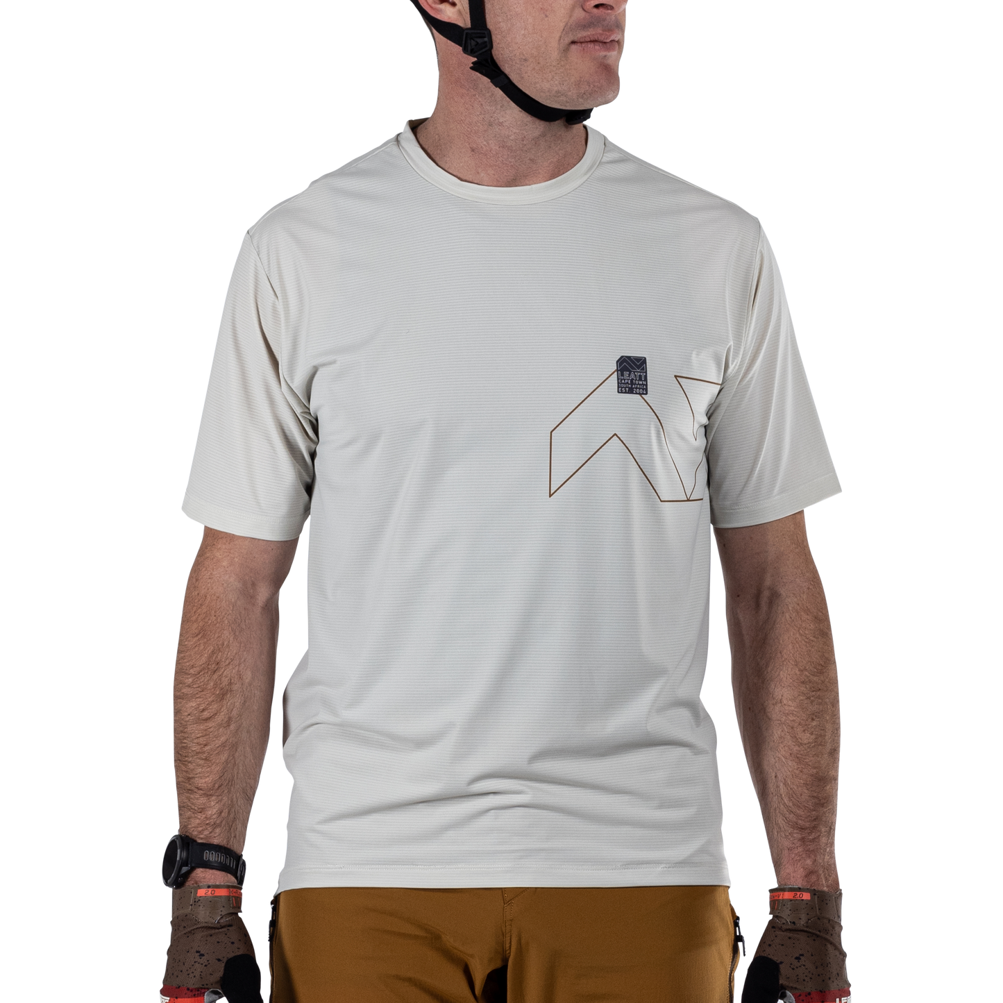 Leatt MTB Trail 1.0 X-Flow Short Sleeve Jersey - 2XL - Cream - Image 3