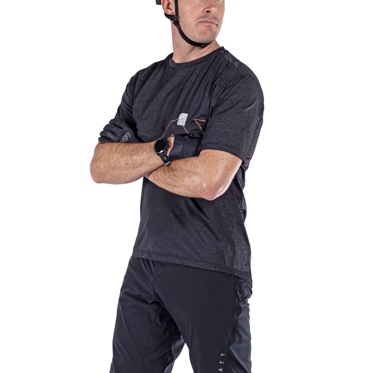 Leatt MTB Trail 1.0 X-Flow Short Sleeve Jersey - L - Black - Image 5