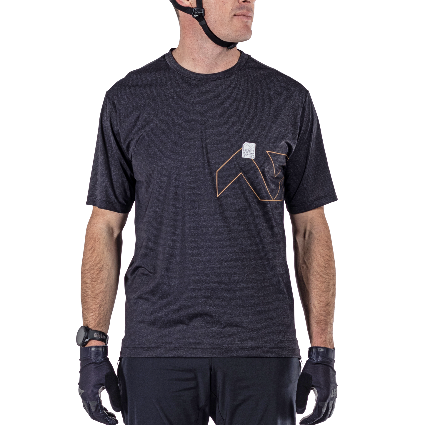 Leatt MTB Trail 1.0 X-Flow Short Sleeve Jersey - M - Black - Image 3
