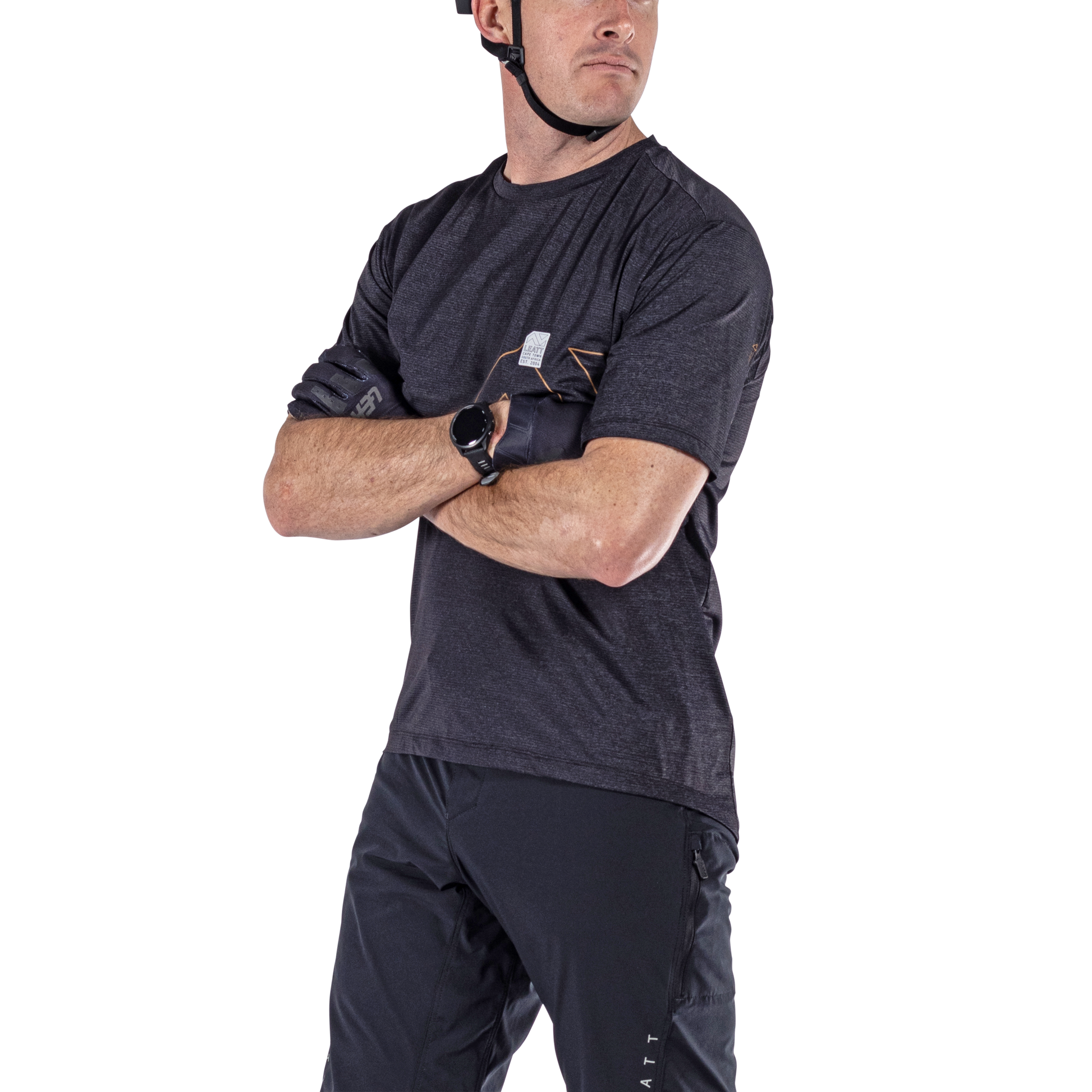 Leatt MTB Trail 1.0 X-Flow Short Sleeve Jersey - M - Black - Image 5