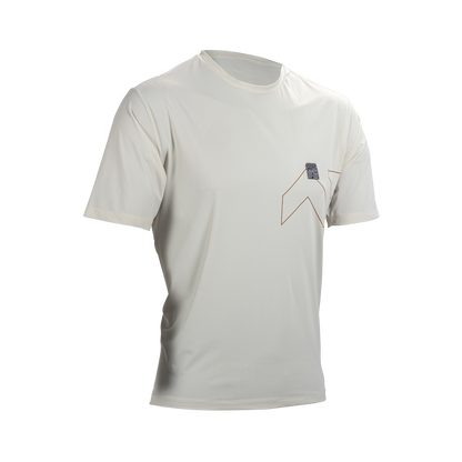 Leatt MTB Trail 1.0 X-Flow Short Sleeve Jersey - M - Cream - Image 1