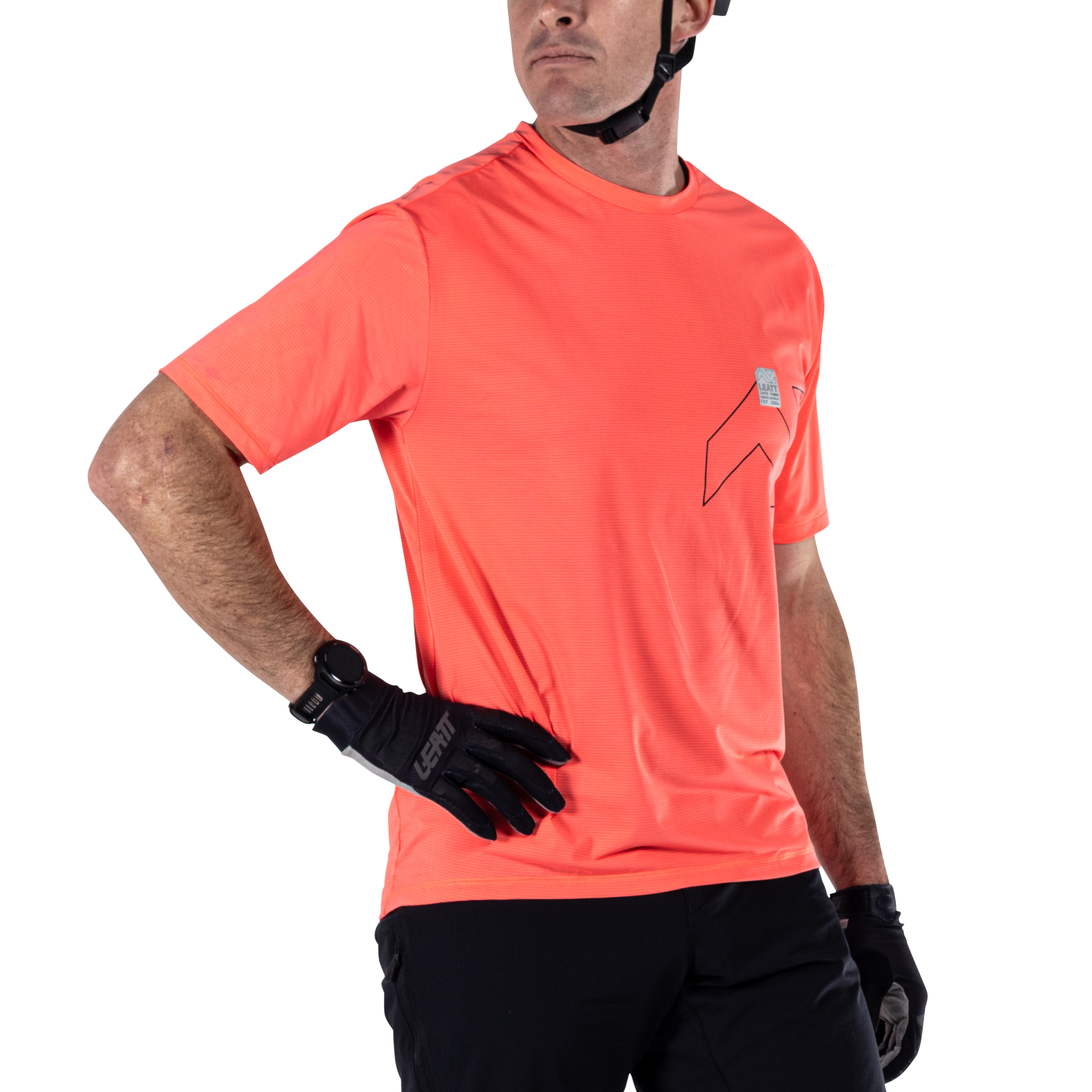 Leatt MTB Trail 1.0 X-Flow Short Sleeve Jersey - S - Neon - Image 5
