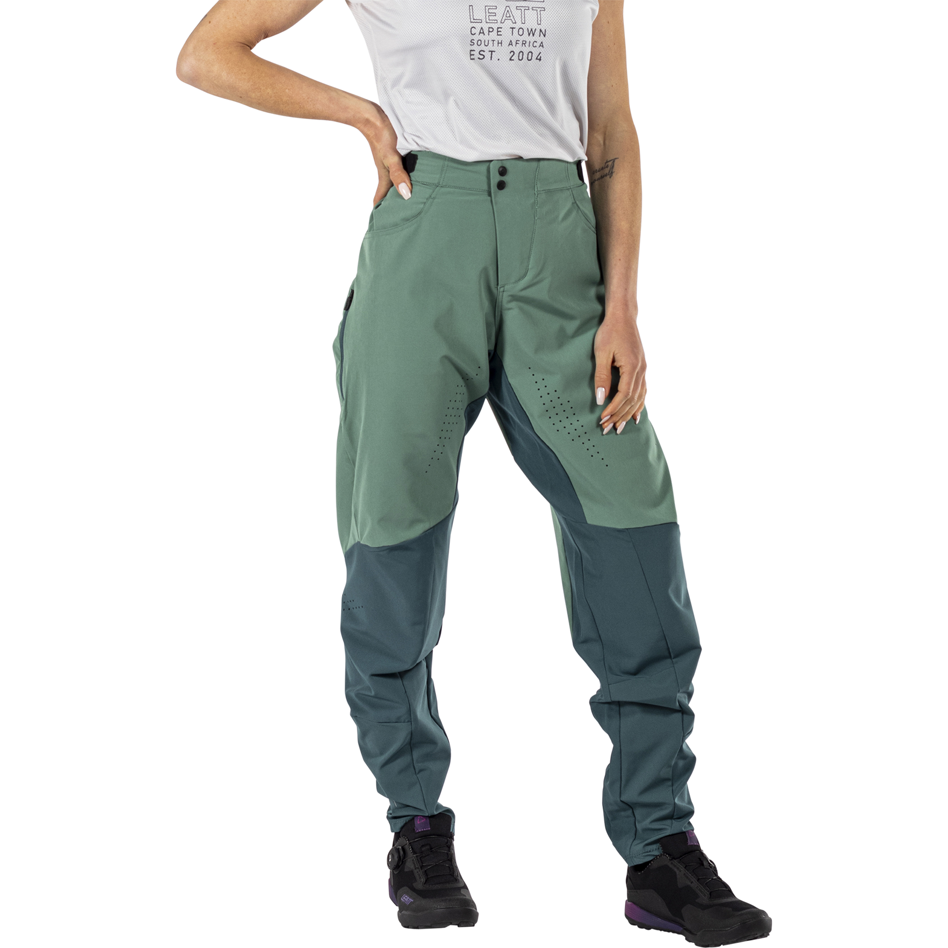 Leatt MTB Trail 2.0 Women's Pants - Women's L - Lagoon - Image 3