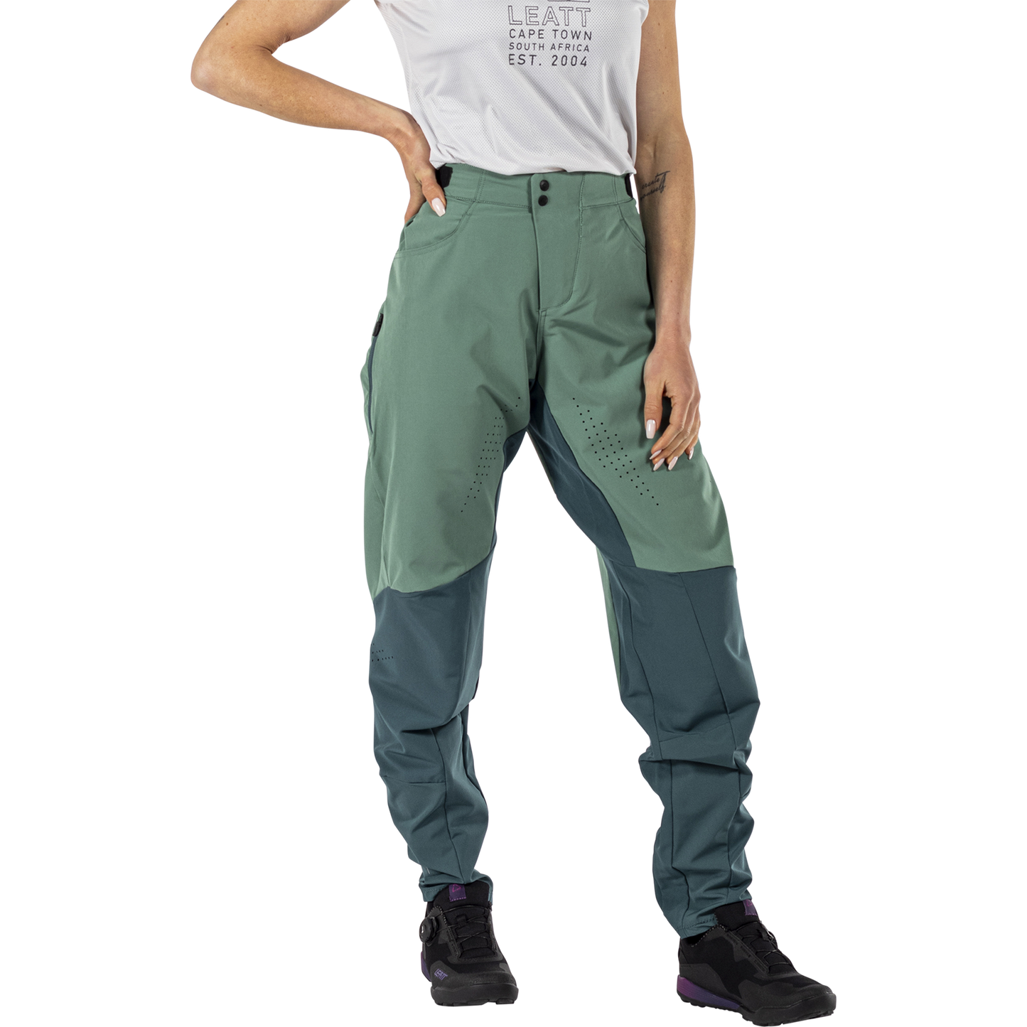 Leatt MTB Trail 2.0 Women's Pants - Women's XS - Lagoon - Image 3