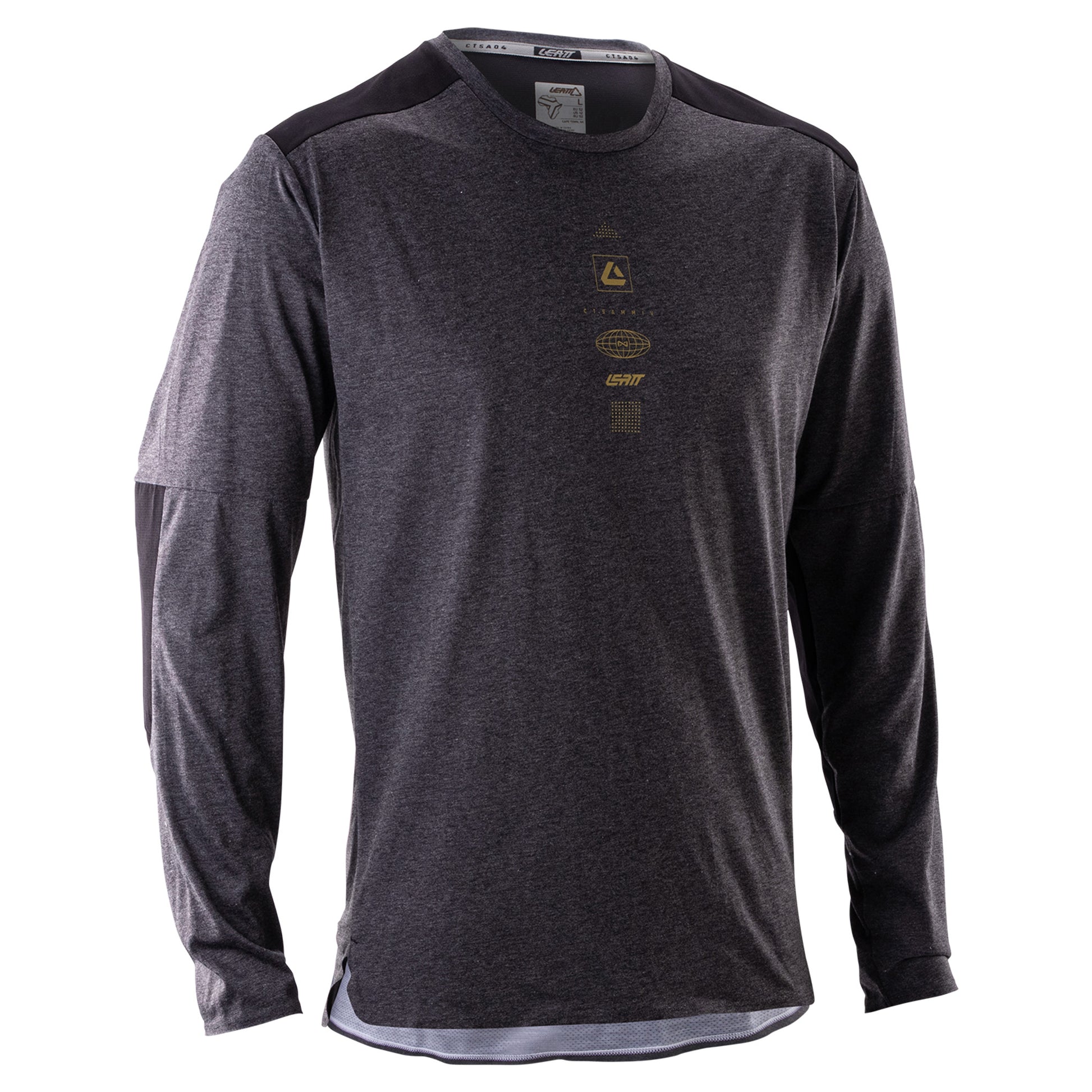 Leatt Trail 4.0 Long Sleeve Jersey - L - Ghost Black - Image 1
