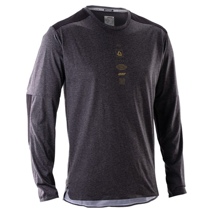 Leatt Trail 4.0 Long Sleeve Jersey - L - Ghost Black - Image 1