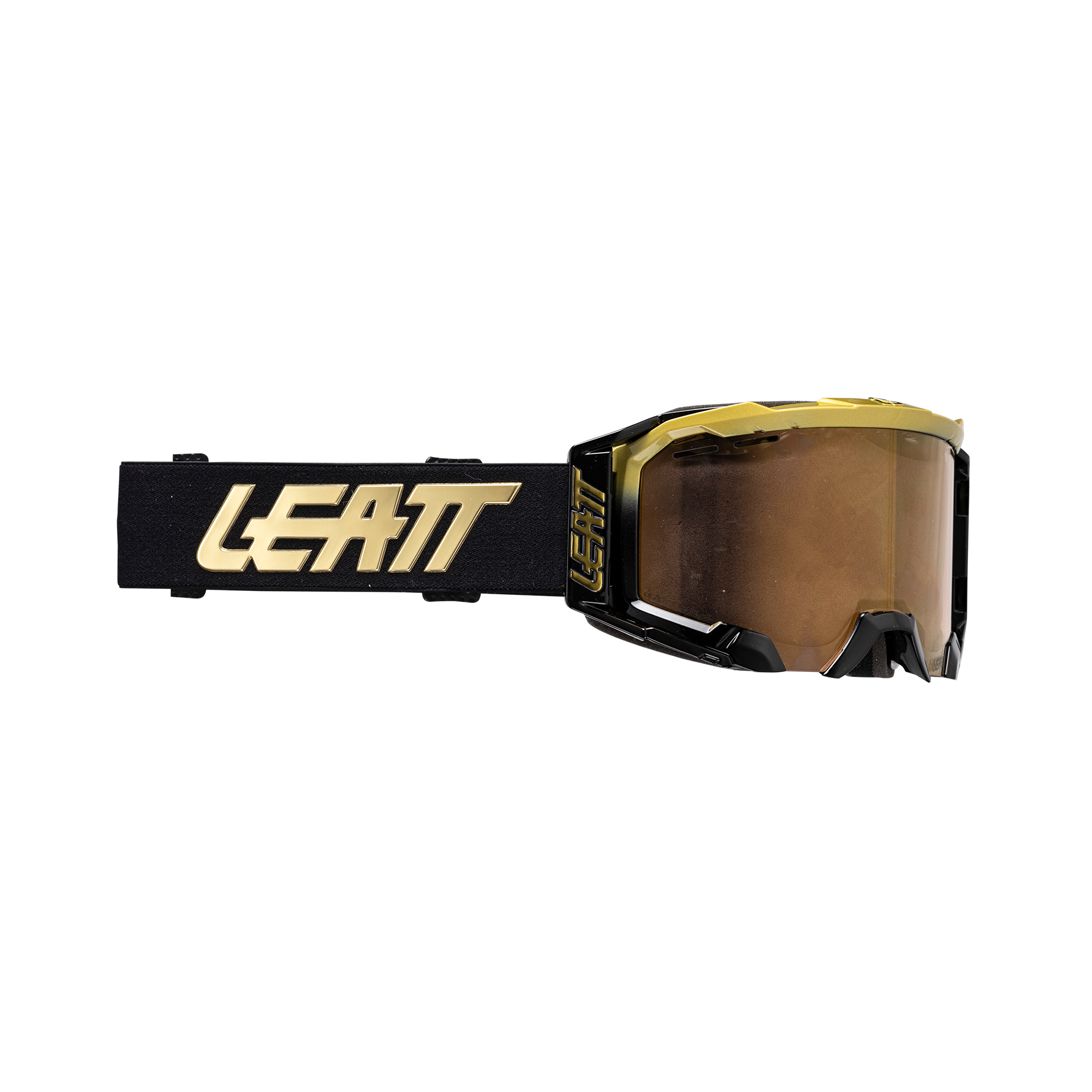 Leatt Velocity 5.0 MTB Iriz Goggles - One Size Fits Most - Gold - Mirror Bronze Ultracontrast 68 Lens - Image 1