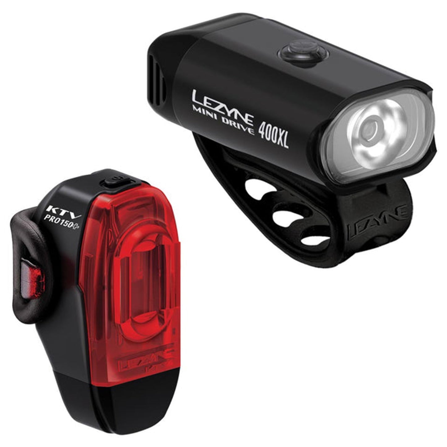 Lezyne Mini Drive 400Xl / Ktv Drive Pro+ Light Set - Front & Rear - 400 - Black - Image 1