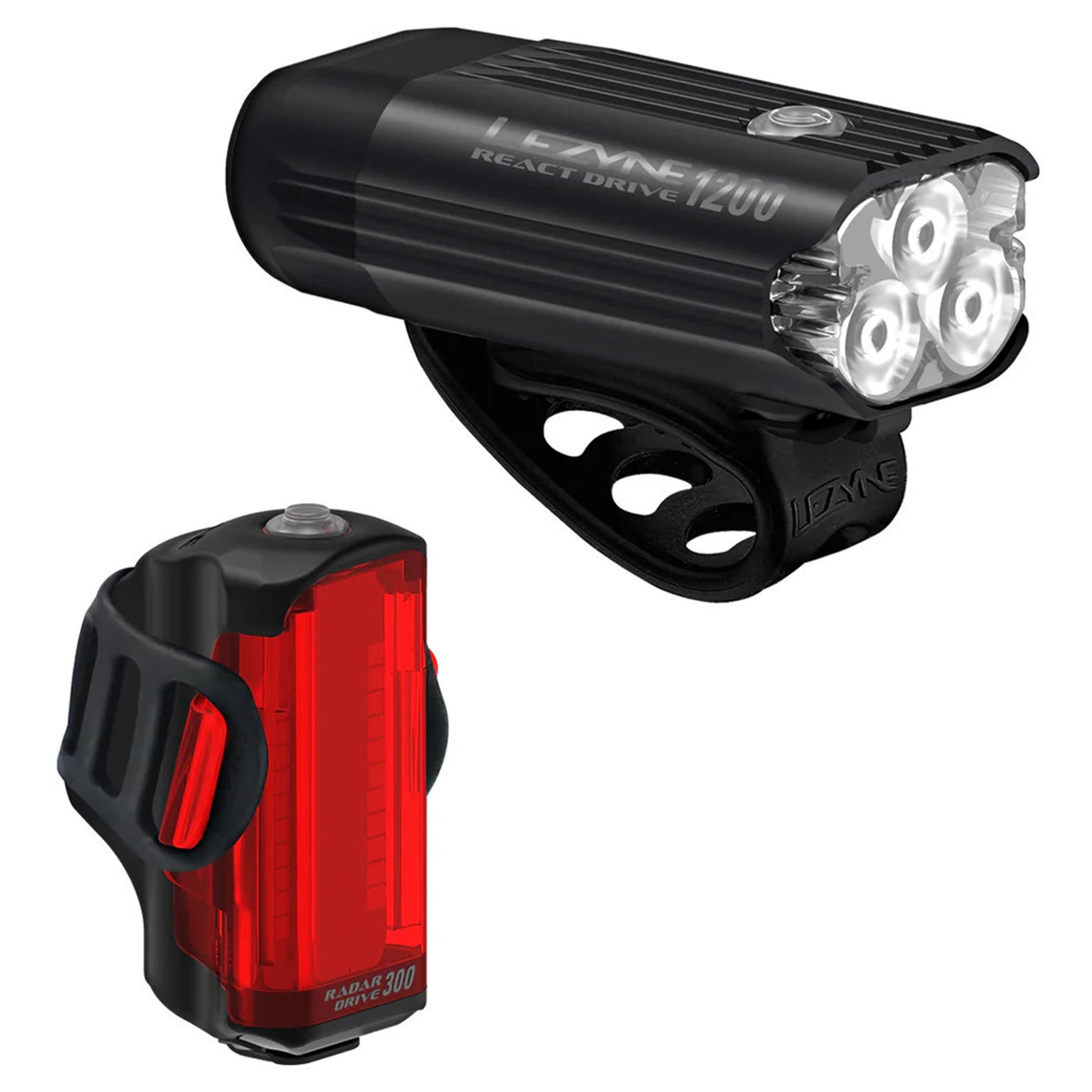 Lezyne Radar System React Light Set - Front & Rear - 1200 - Black - Image 1