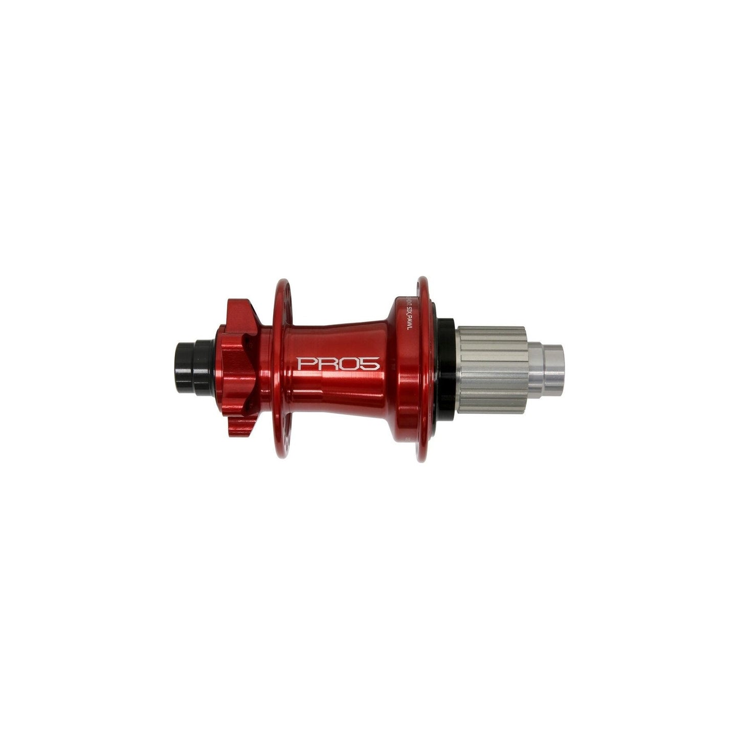 Hope Pro 5 Rear 6 Bolt 12x157mm Disc Hub - Rear - 12x157mm Superboost - Shimano Microspline - 6 Bolt - 32 Hole - J-Bend - Red
