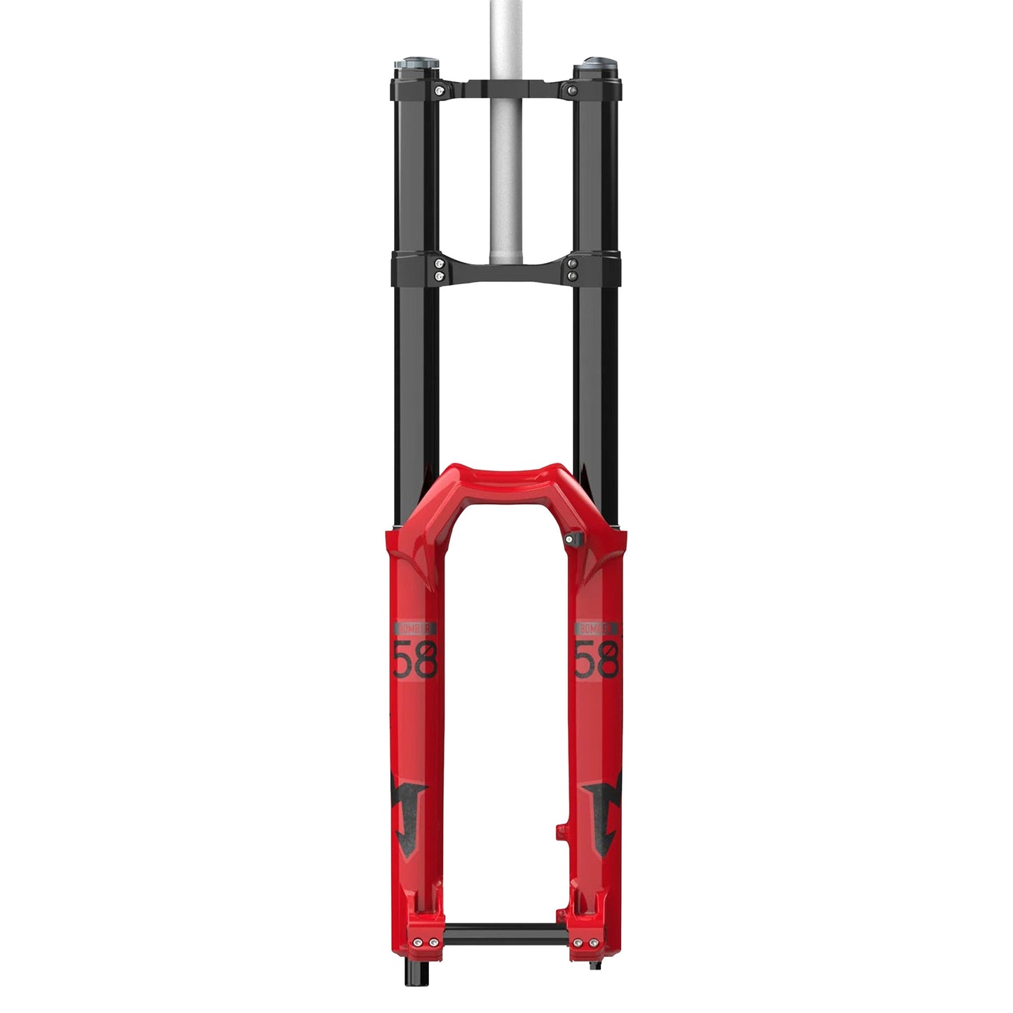 Marzocchi Bomber 58 Fork - 27.5 Inch - 1 1/8th Inch Straight - 20x110mm Boost - 200mm - 51mm - GRIP - Red - Image 1