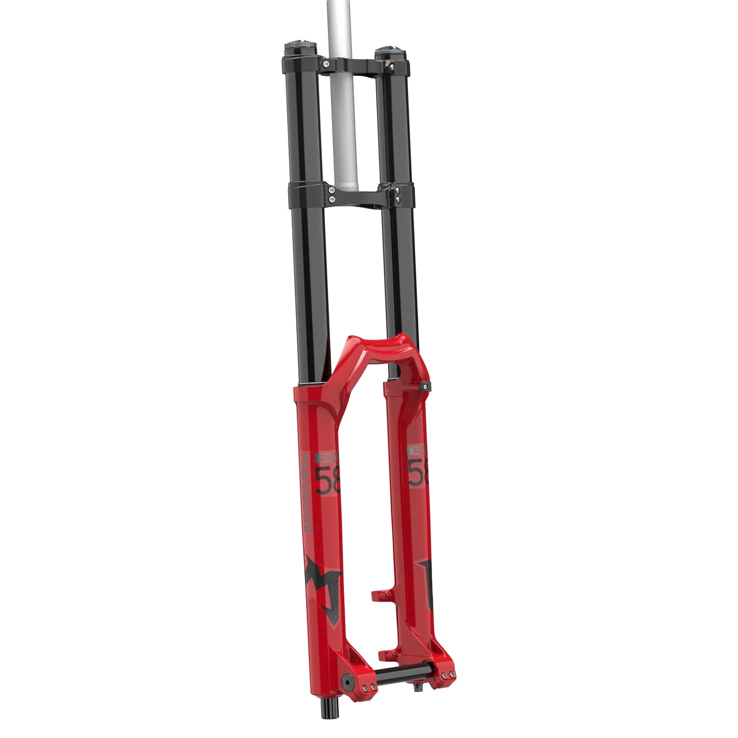 Marzocchi Bomber 58 Fork - 27.5 Inch - 1 1/8th Inch Straight - 20x110mm Boost - 200mm - 51mm - GRIP - Red - Image 2
