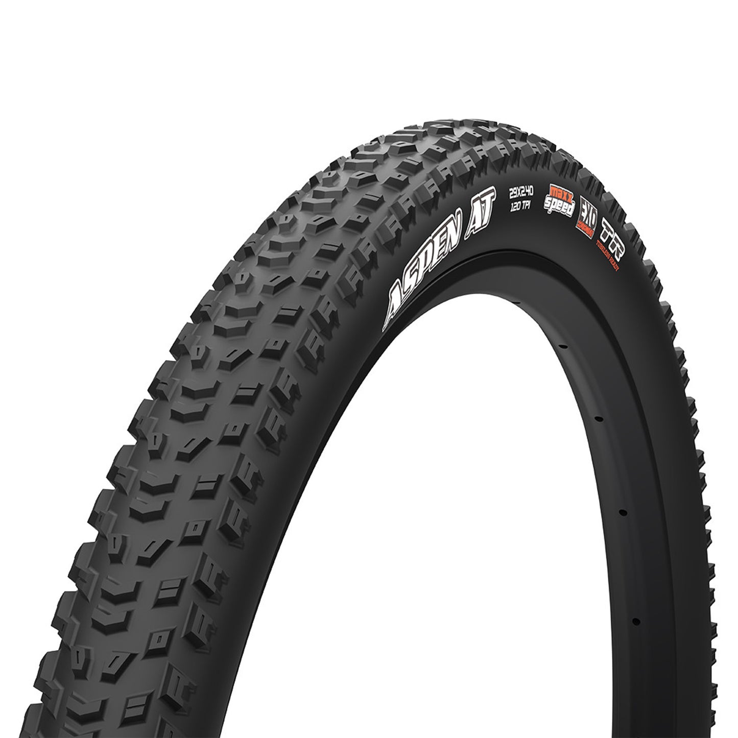 Maxxis Aspen AT Tyre - 29 Inch - 2.4 Inch - Yes - MaXXSpeed - EXO E50 - Medium - Light Duty Protection - Folding - Black - Image 1