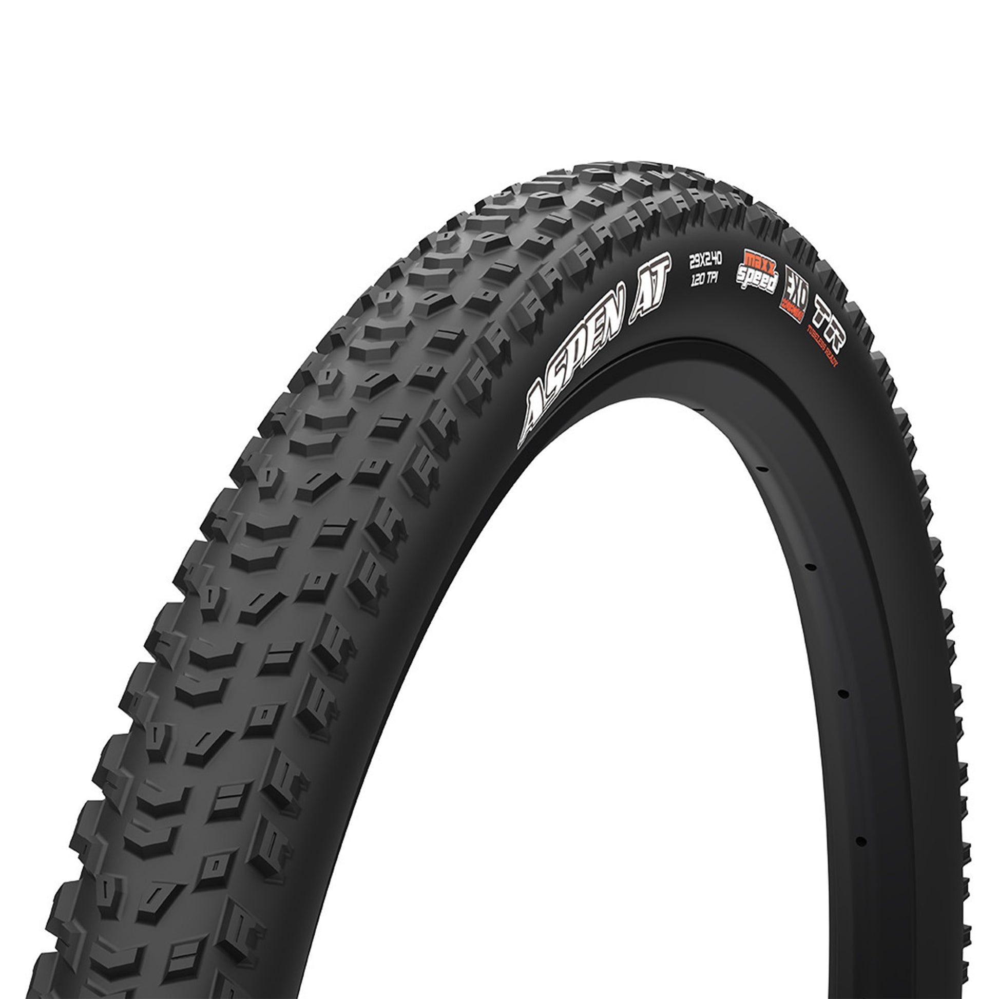 Maxxis Aspen AT Tyre - 29 Inch - 2.4 Inch - Yes - MaXXSpeed - EXO E50 - Medium - Light Duty Protection - Folding - Black - Image 1